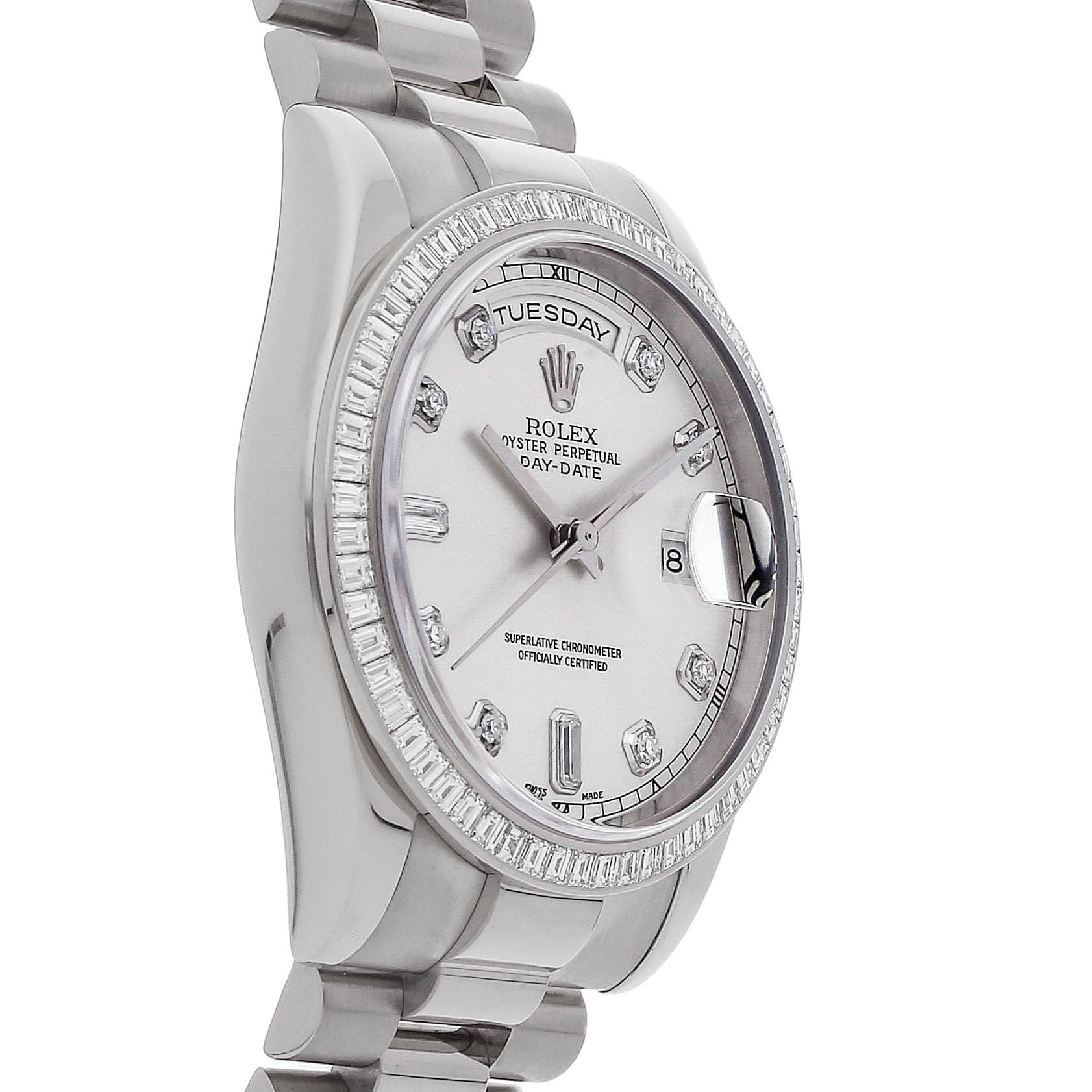 Rolex Super Clone Watch : Day-Date 118399BR SLV DI PRS