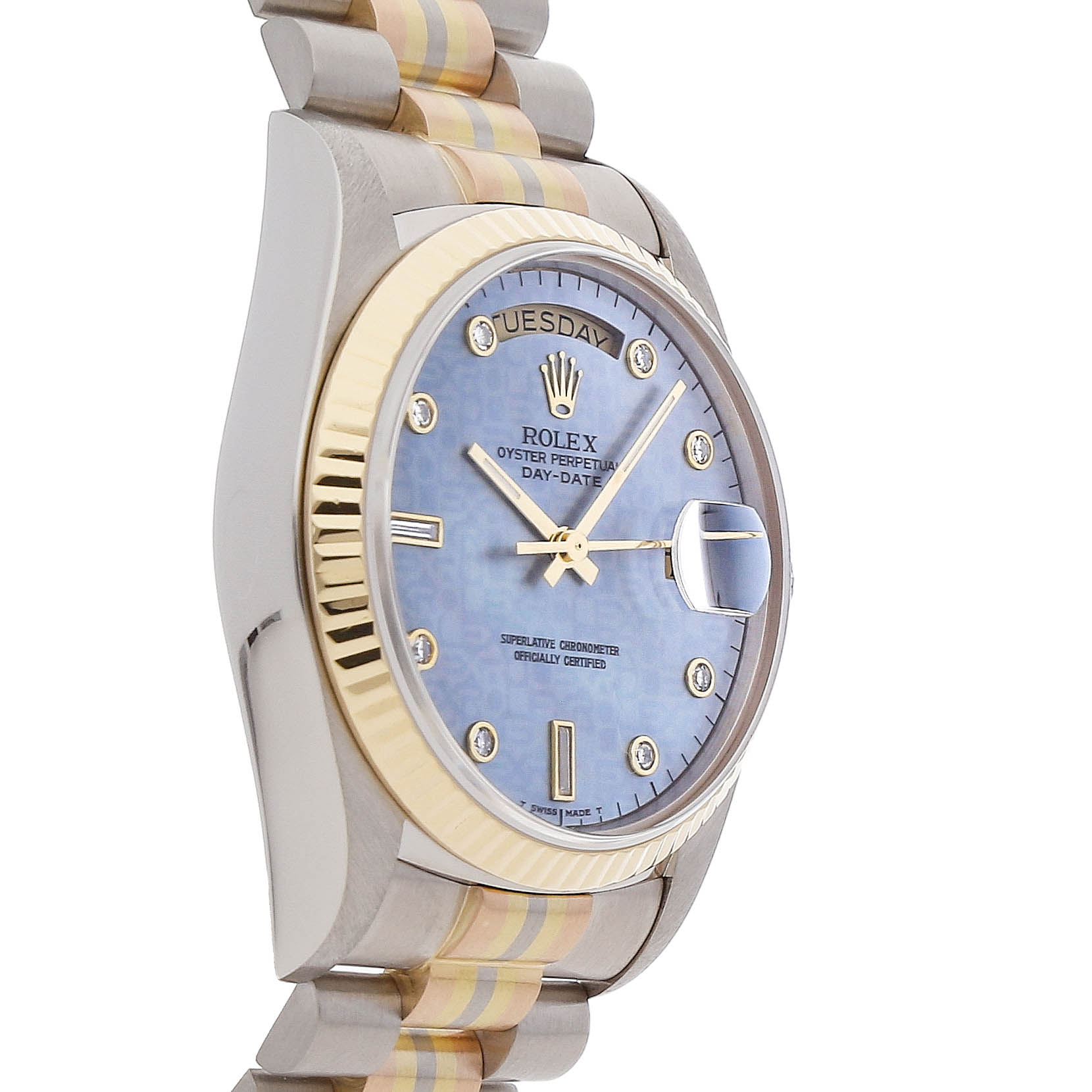 Rolex Super Clone Watch : Day-Date 18039BIC BLU MOP JUB DIA PRS