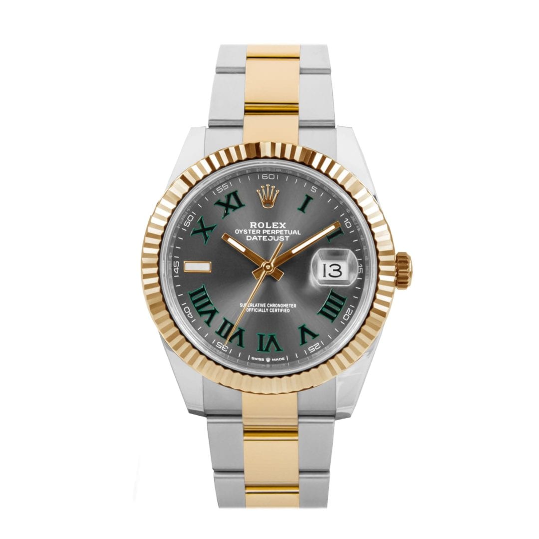 Rolex Datejust Wimbledon yellow Gold Oyster Strap CLone