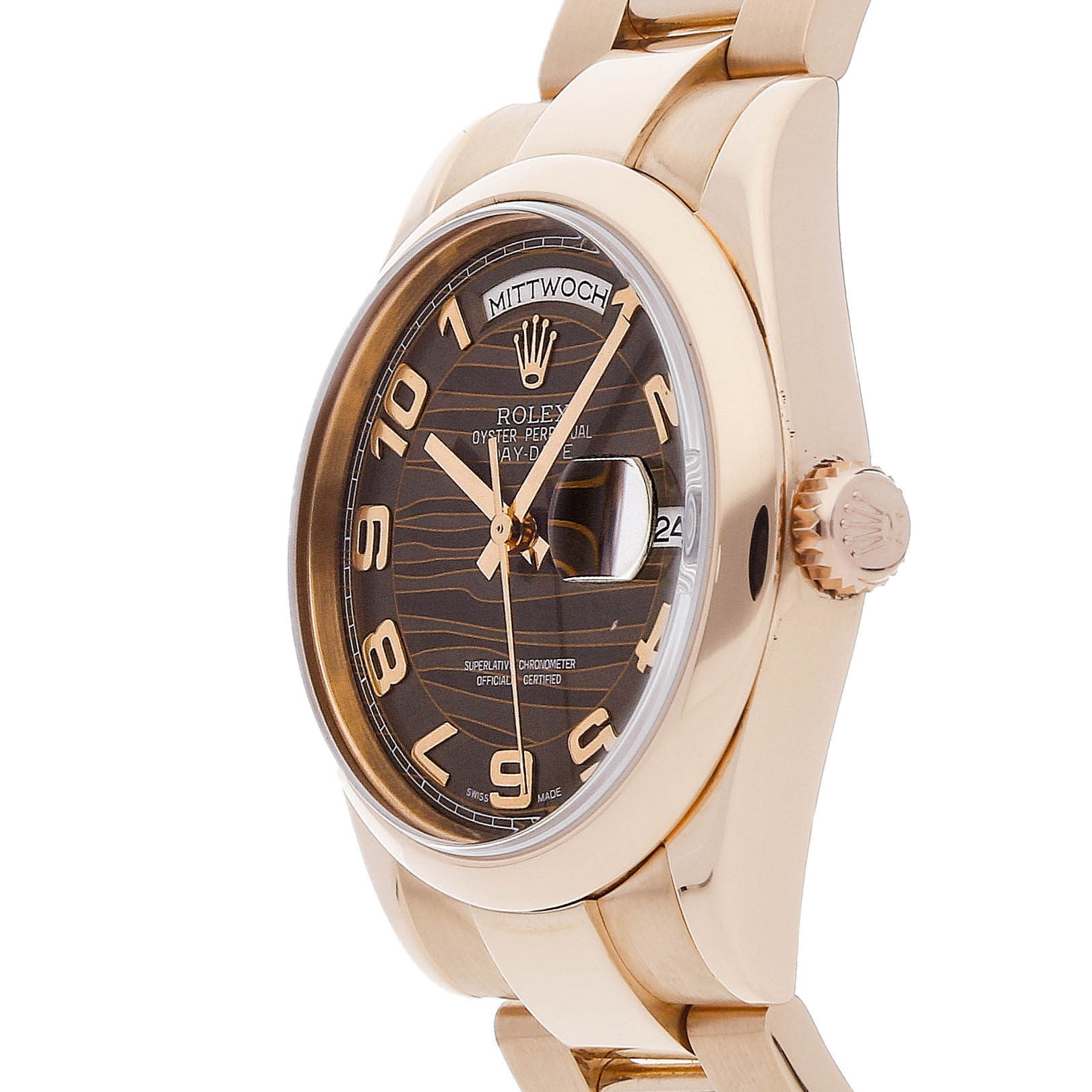 Rolex Super Clone Watch : Day-Date 118205 BRZ WAV OYS