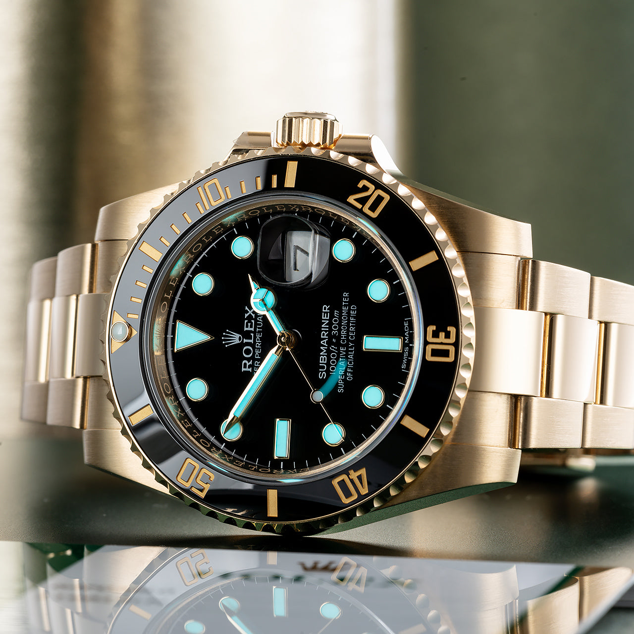 Rolex Perpetual Submariner Date 41mm Black Dial Yellow Gold 126618LN