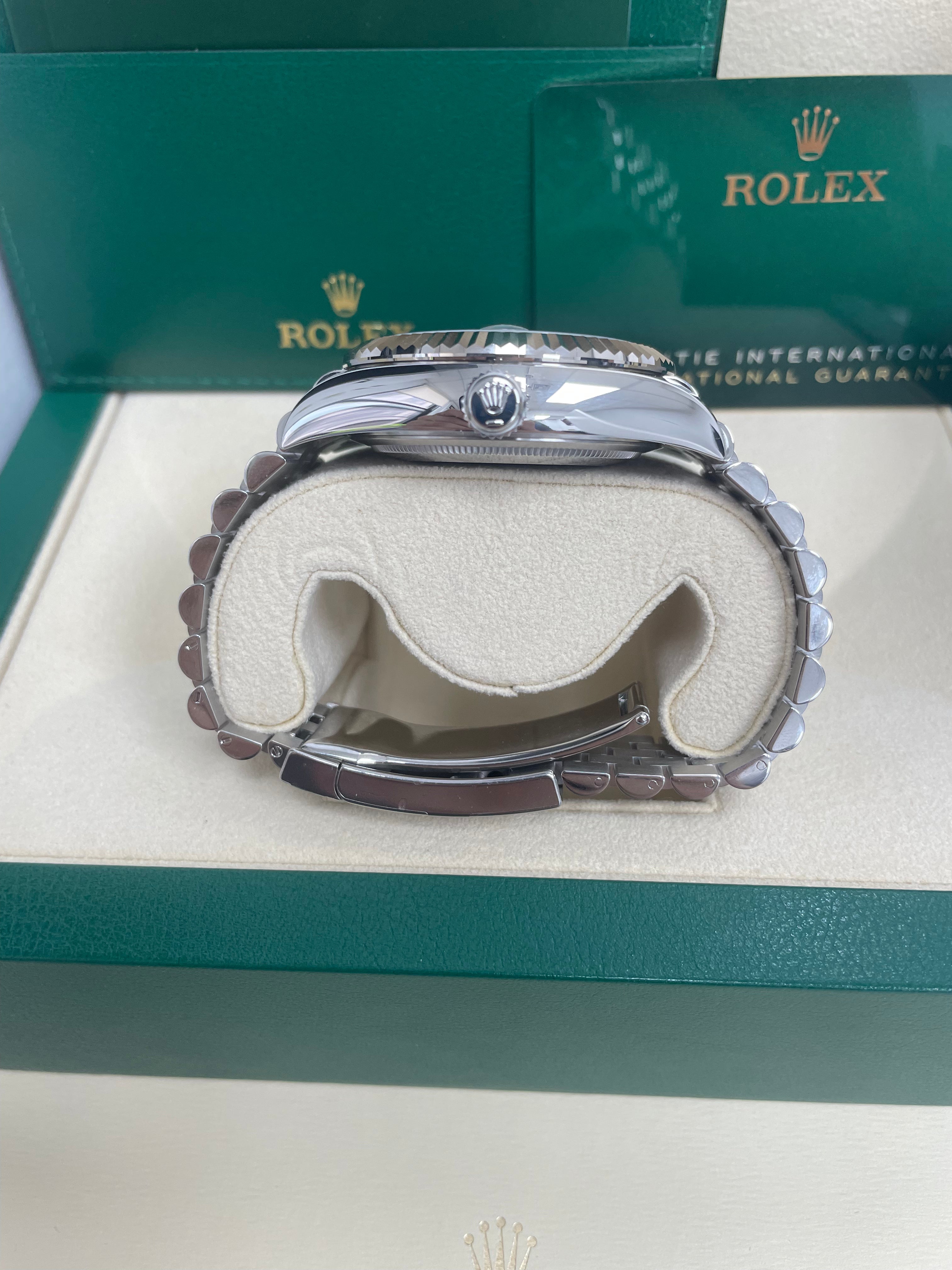 Rolex White Rolesor Sky-Dweller Black Index Dial Jubilee Bracelet (Ref# 326934)