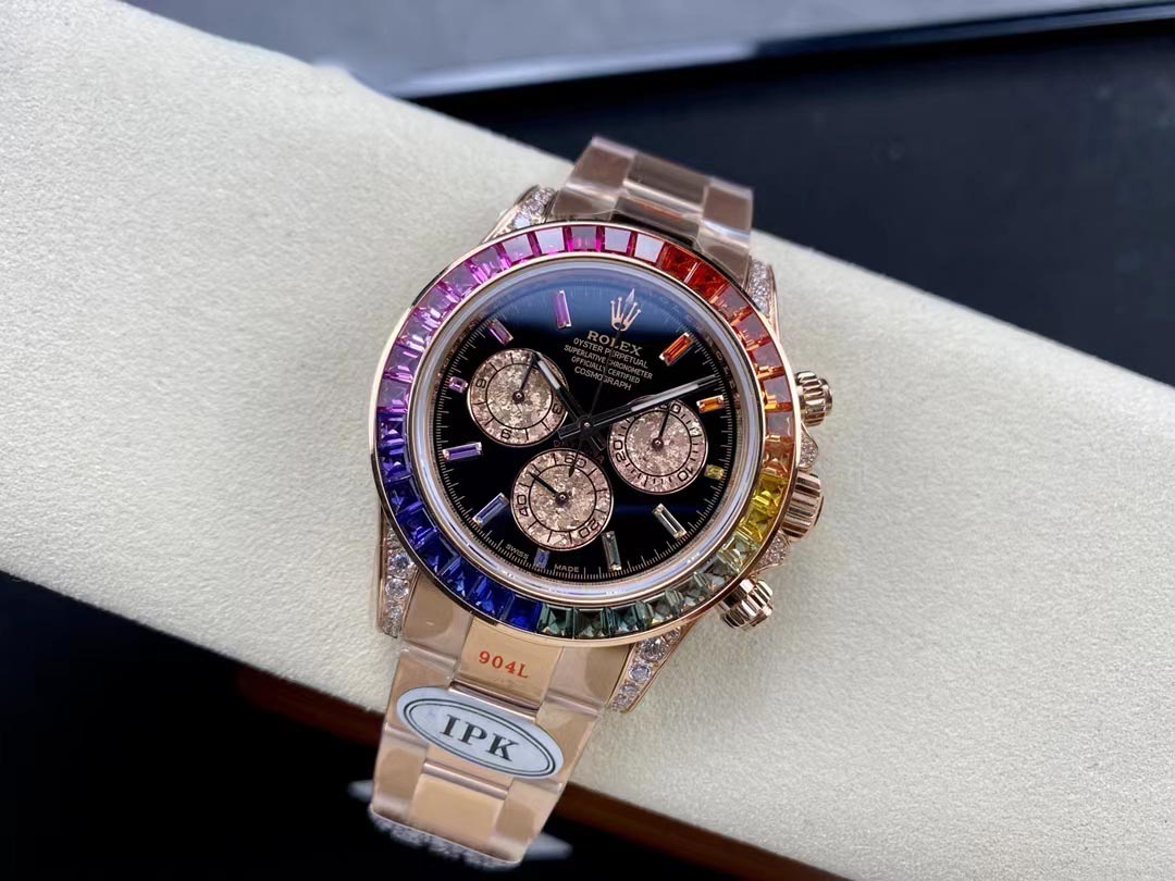 Rolex 116595 RBOW Cosmograph Daytona Rainbow 18k Rose Gold