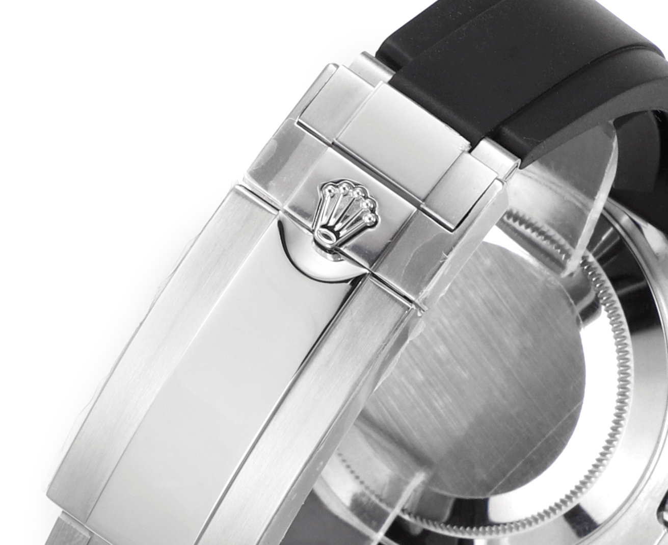 Rolex White Gold Yacht-Master 40 Watch - Black Dial - Oysterflex Strap