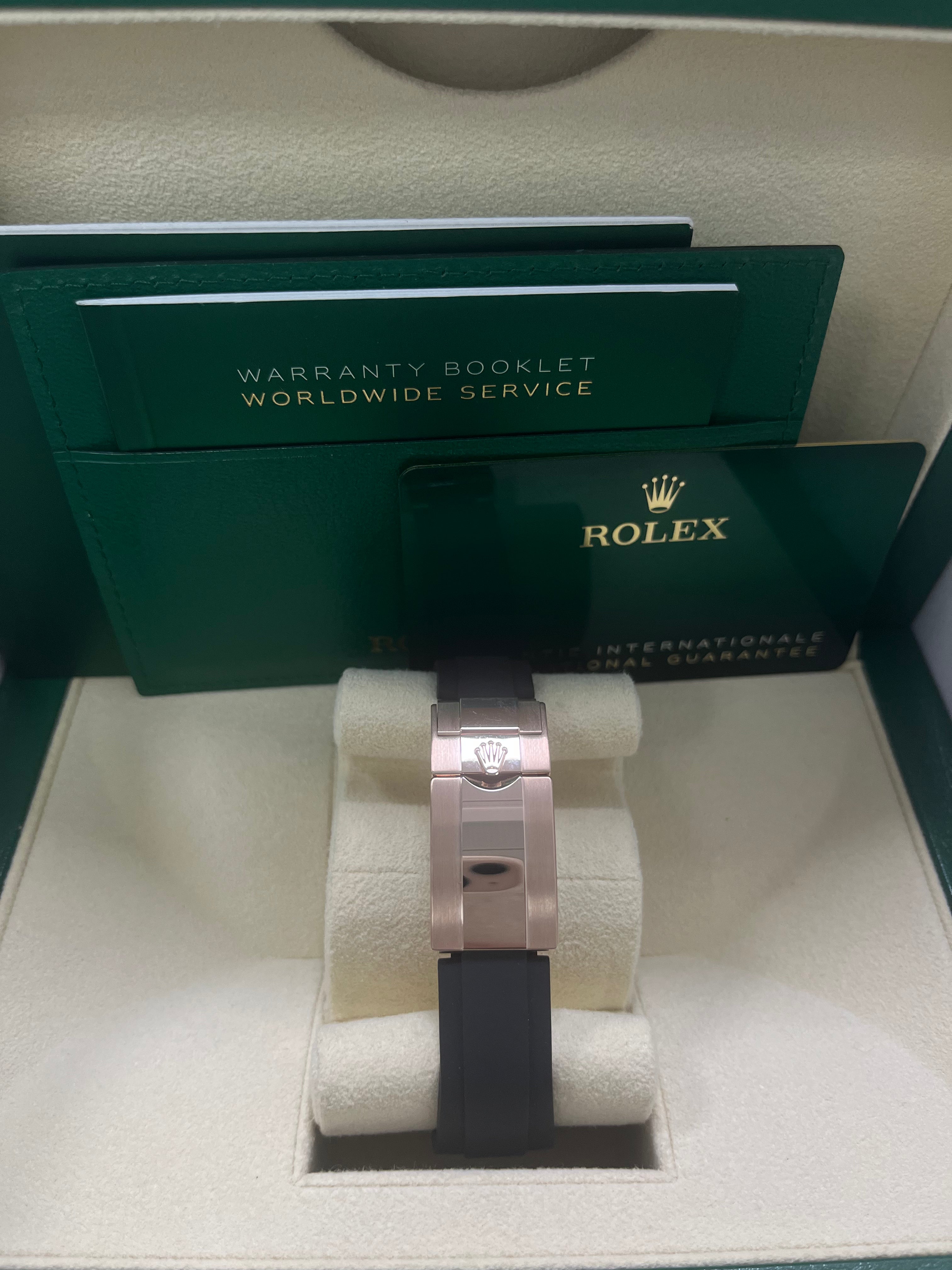 super clone_Rolex Daytona Everose Gold Cosmograph 40 Watch - Chocolate Index Dial - Black Oysterflex Strap (Ref# 116515LN)