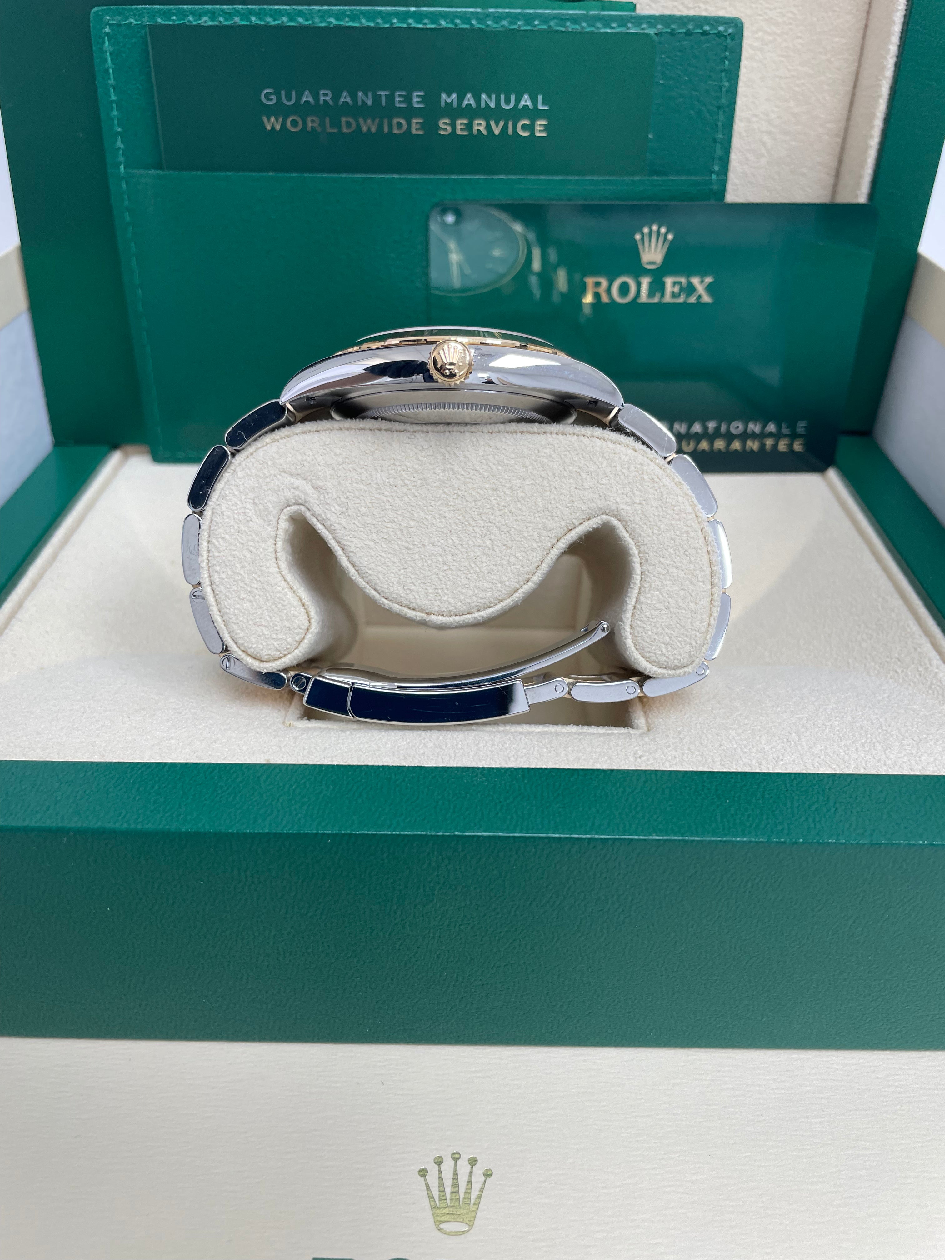 Rolex Steel and Yellow Gold Rolesor Datejust 41 Smooth Bezel Black Index Dial Oyster Bracelet (REF#126303)