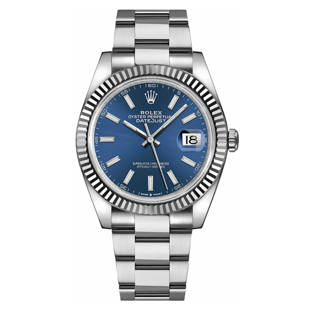 Rolex Datejust 41 Blue Dial Oyster Bracelet Watch 126334-0001