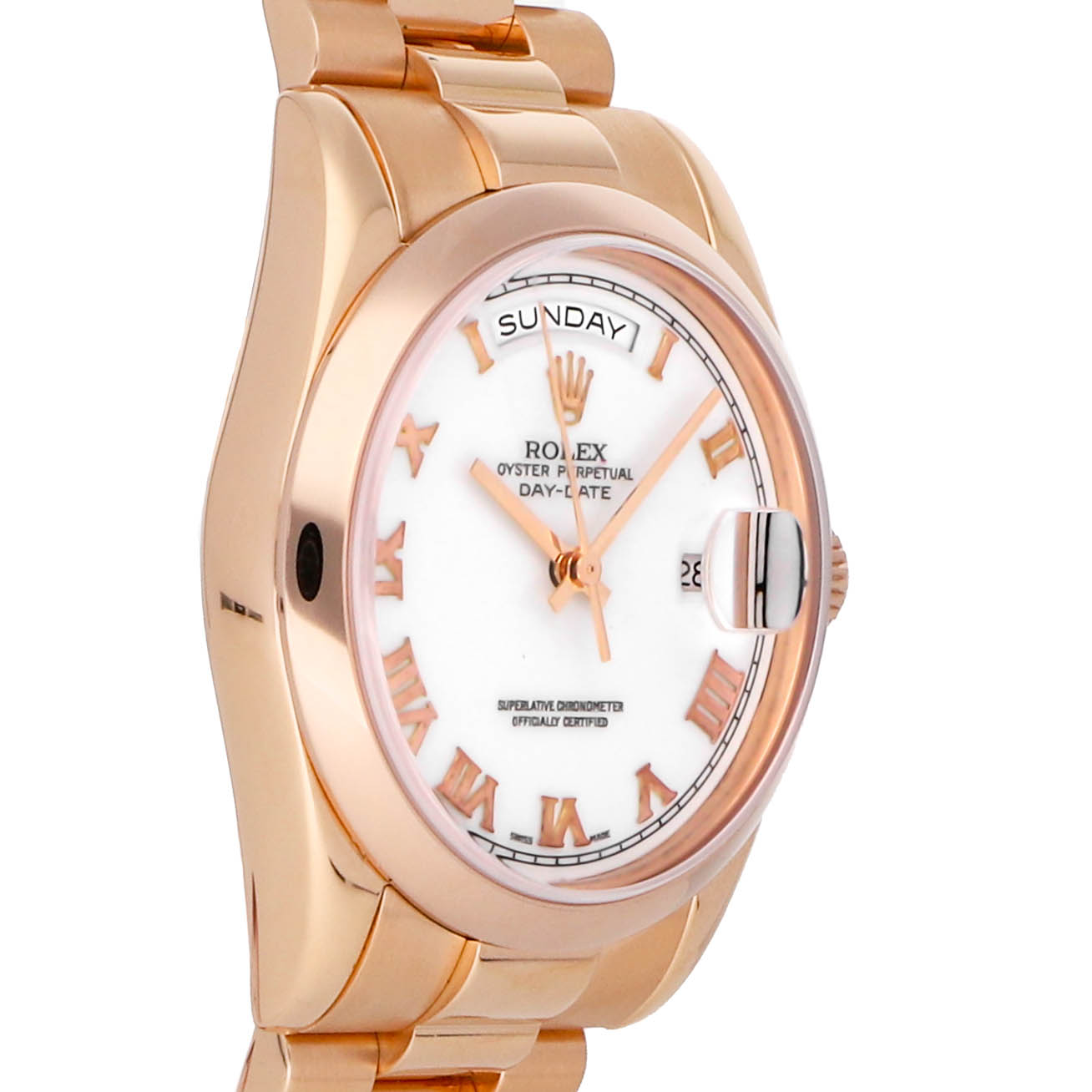 Rolex Super Clone Watch : Day-Date 118205 WHT ROM PRS