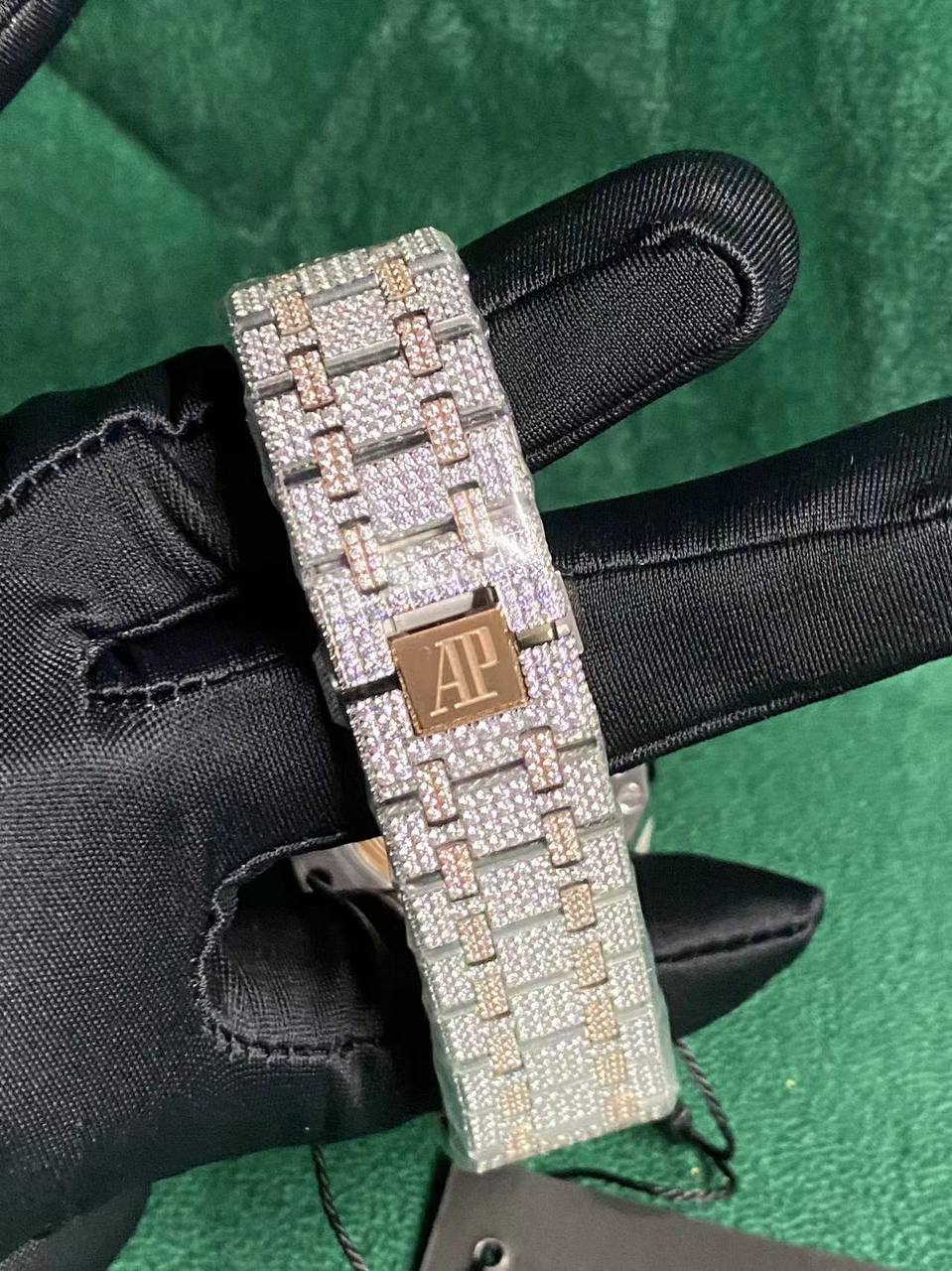 Audemars Piguet Royal Oak Selfwinding 41 mm, Steel/Rose Gold, Gem Set Ref. 15400SR.OO.1220SR.01