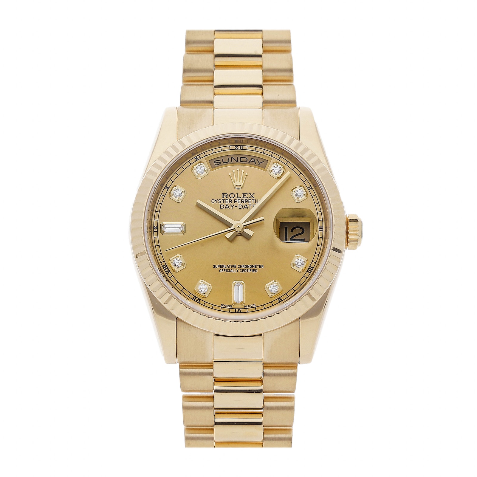 Rolex Super Clone Watch : Day-Date YG 118238-0116
