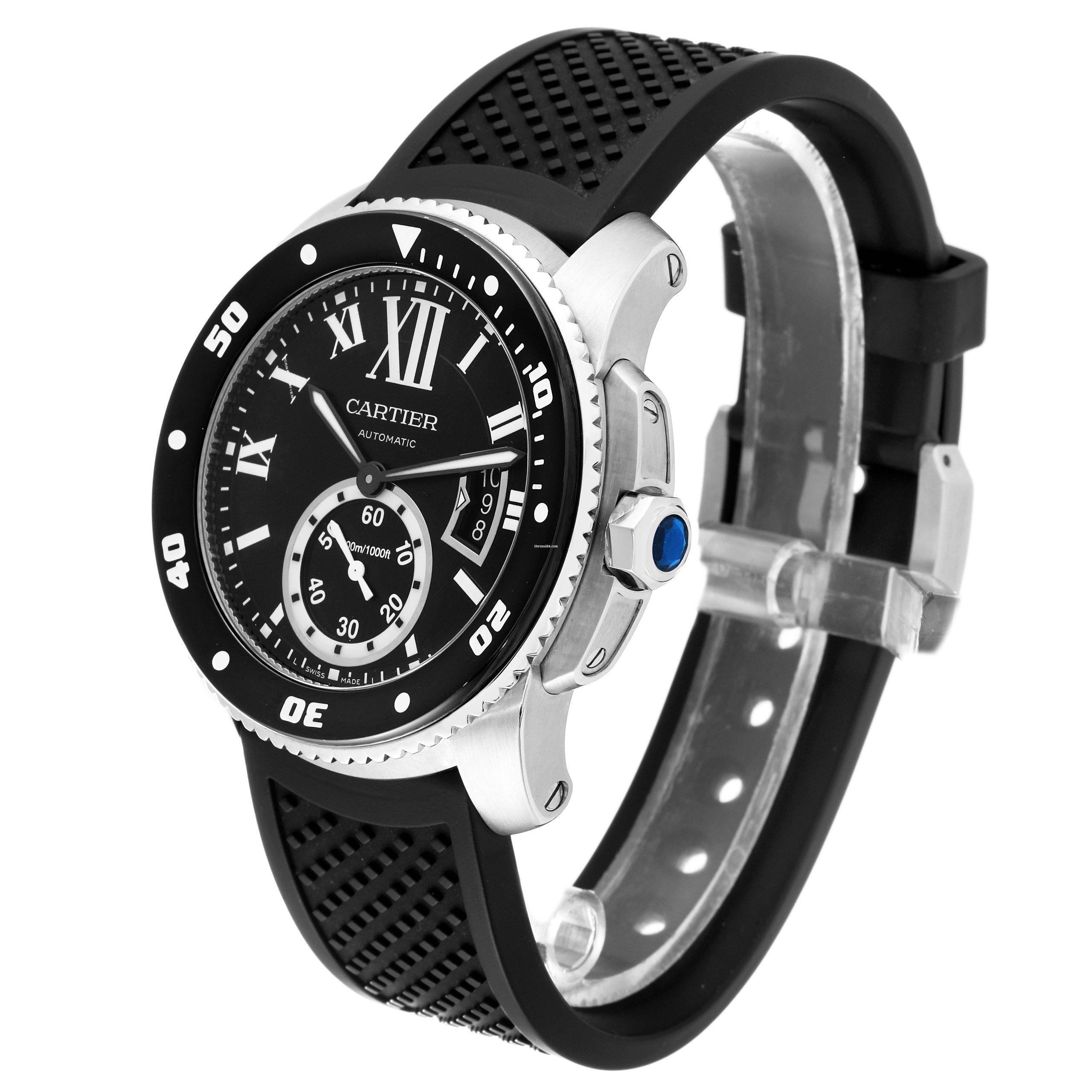 Cartier Calibre de Cartier Diver Black Dial Steel W7100056