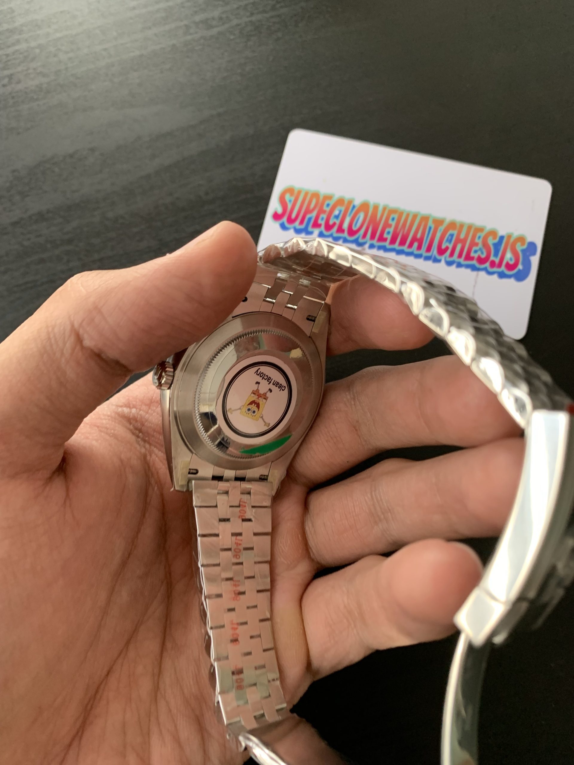 Rolex Datejust 41 Rhodium Grey Dial Diamond Hour Markers Super Fake