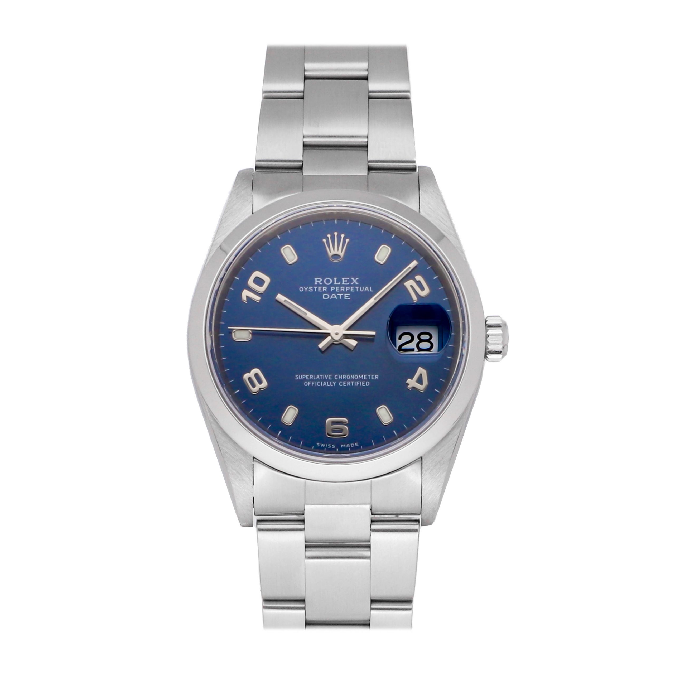 Rolex Super Clone Watch : Oyster Perpetual Date 15200 BLU IX AR OYS