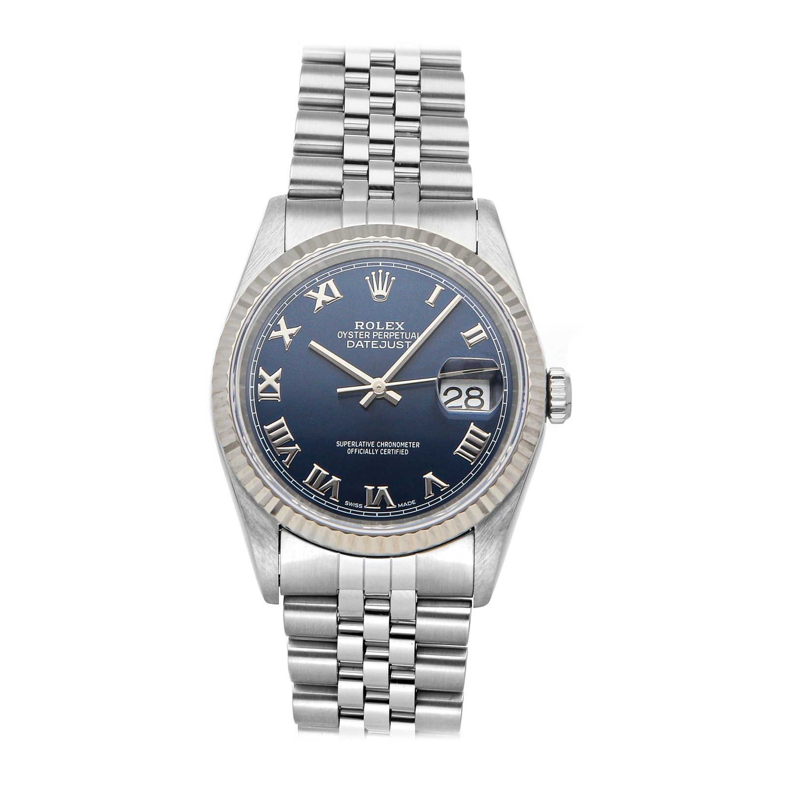 Rolex Super Clone Watch : Datejust 16234 BLU ROM JUB