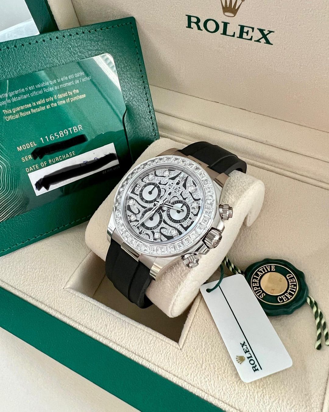 Rolex Daytona 116589TBR Eye of the Tiger White Gold UNWORN