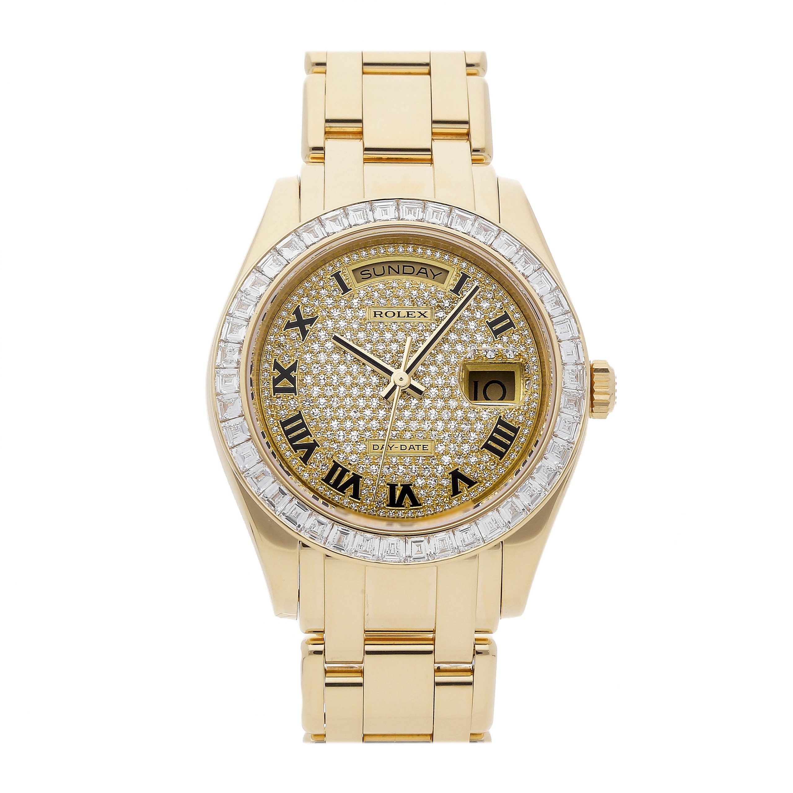 Rolex Super Clone Watch : Day-Date 18958BR PV BLK ROM PRL