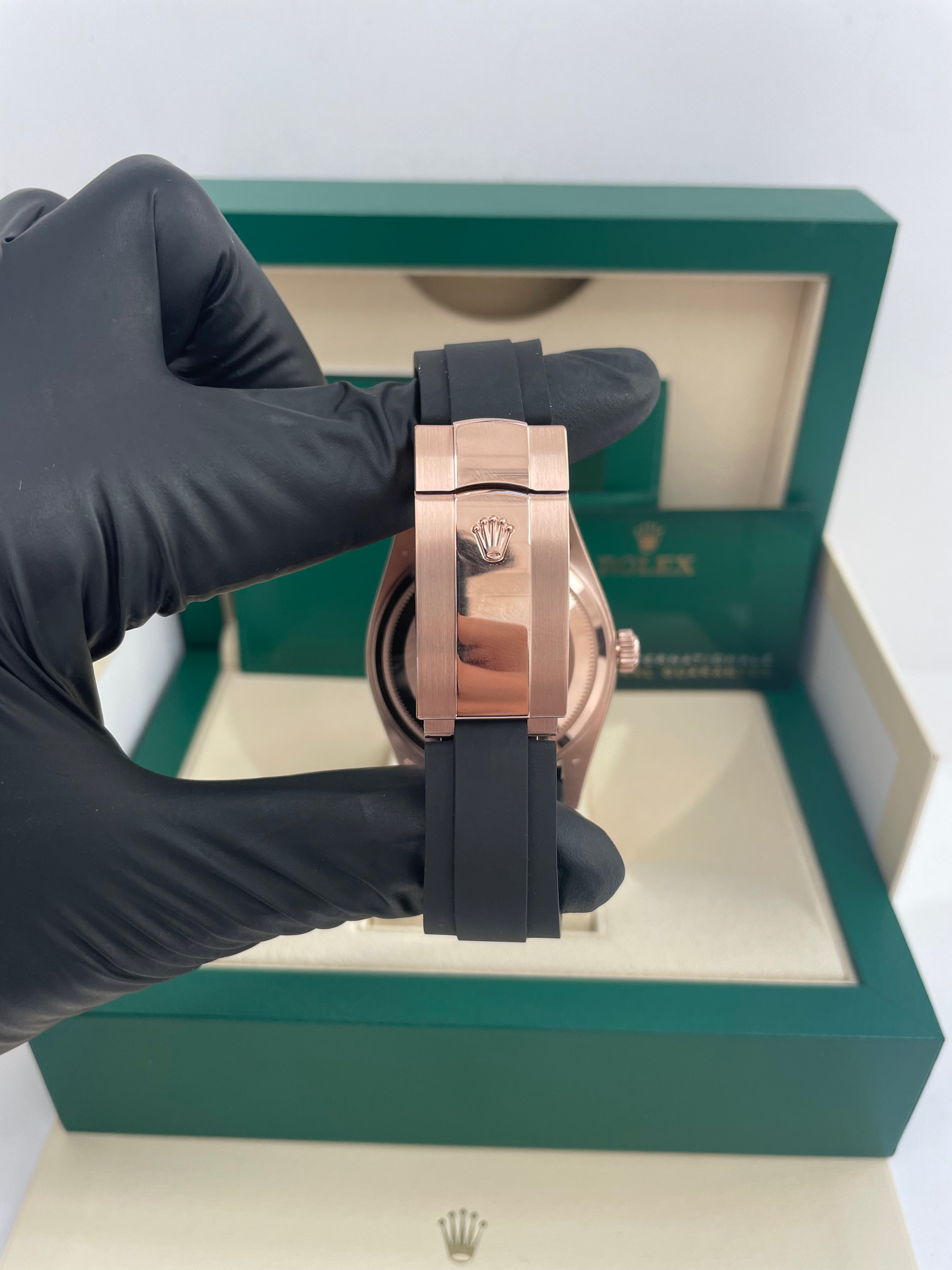 Rolex Sky-Dweller 42mm/ Rose Gold/ Chocolate Index Dial/ Oysterflex Bracelet (Ref # 326235)