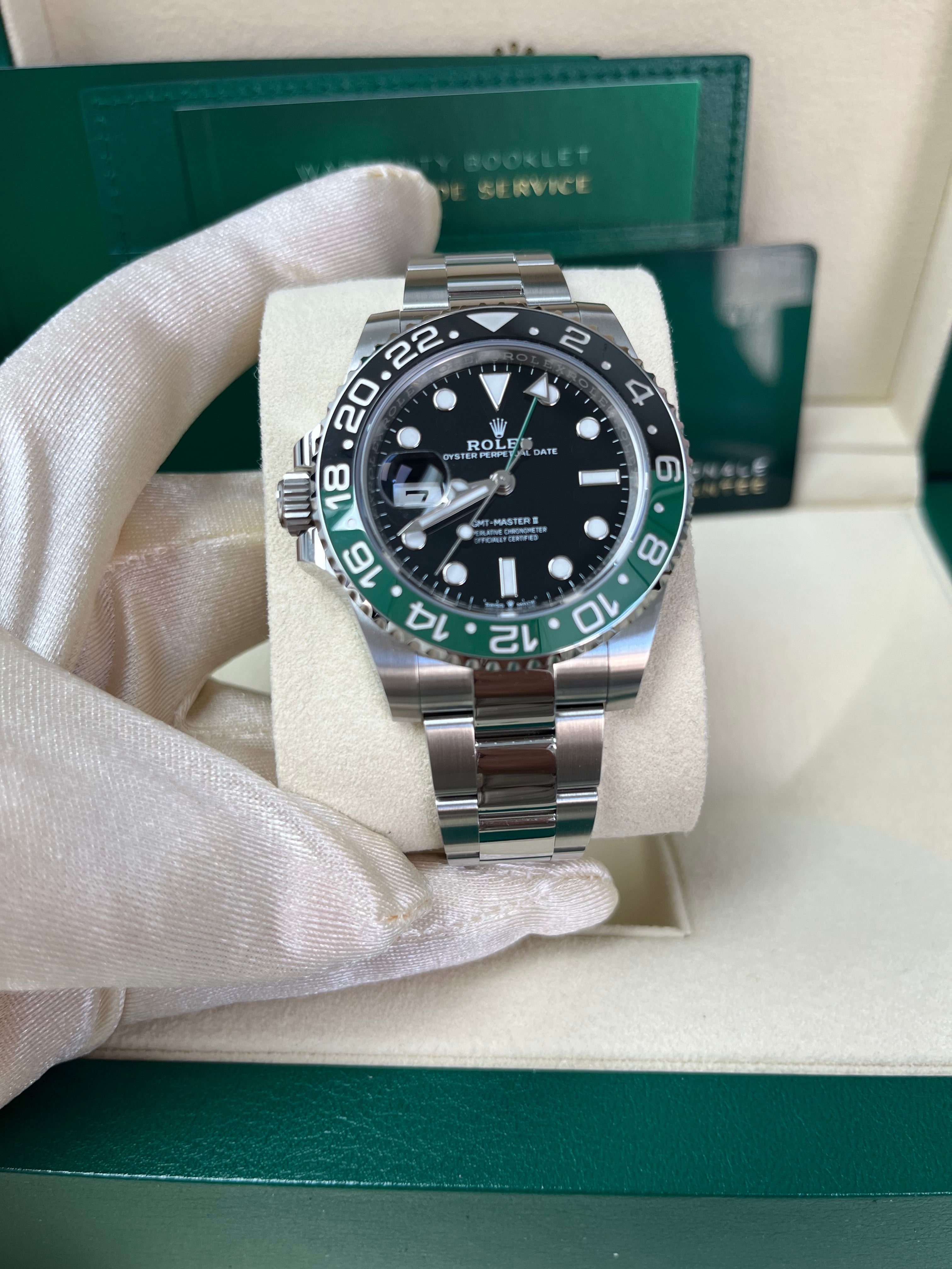 Rolex GMT-Master II With A Green And Black Bezel SPRITE (Reference # 126720VTNR)