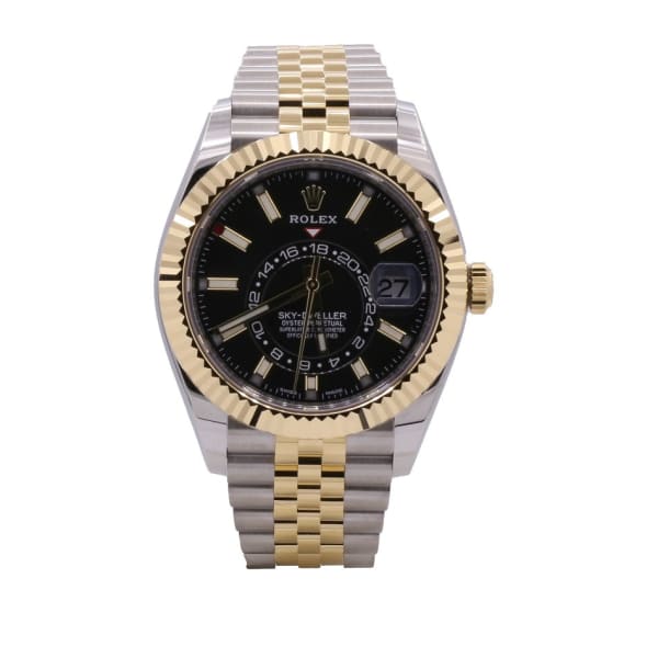 Rolex Sky-Dweller, 42mm, 18k Yellow Gold, Stainless Steel, Black Dial, 330933