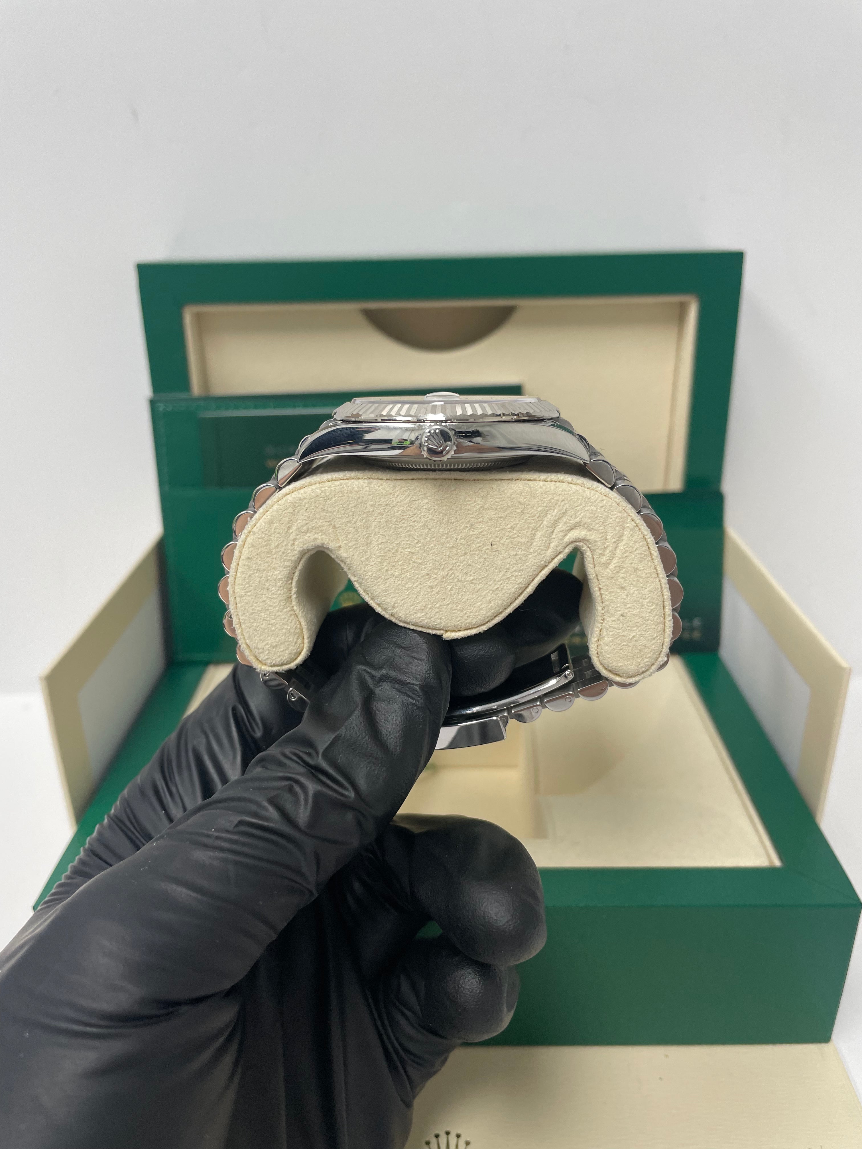 Rolex Datejust 41/ Stainless Steel & White Gold/ White Index Dial/ Fluted Bezel/ Jubilee Bracelet (Ref# 126334)