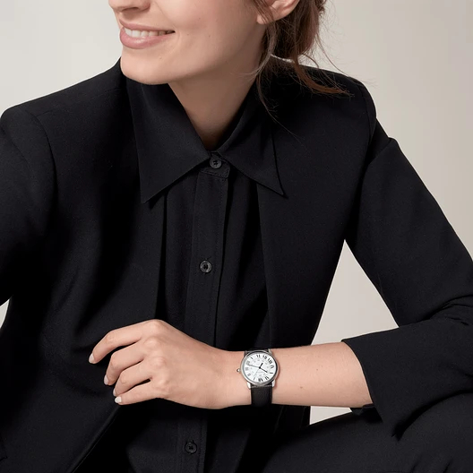 CARTIER MONTRE RONDE SOLO Silver Gray 42mm WSRN0022