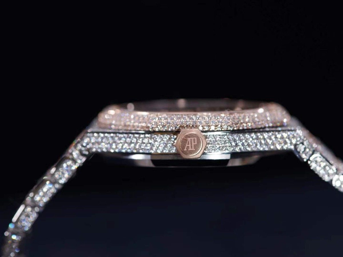 Audemars Piguet Royal Oak Selfwinding 41 mm, Steel/Rose Gold, Gem Set Ref. 15400SR.OO.1220SR.01