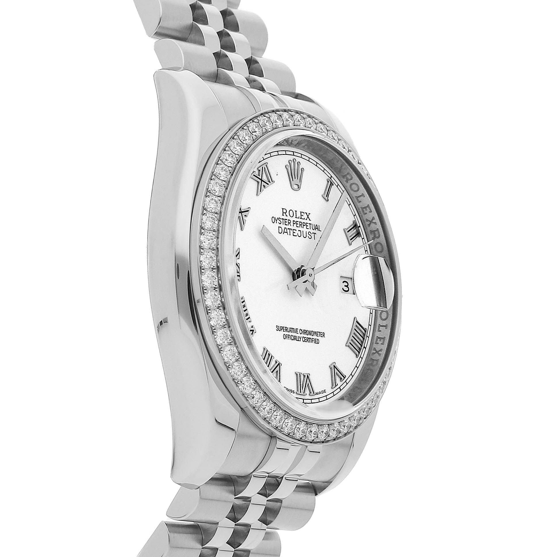 Rolex Super Clone Watch : Datejust 116244 WHT ROM JUB