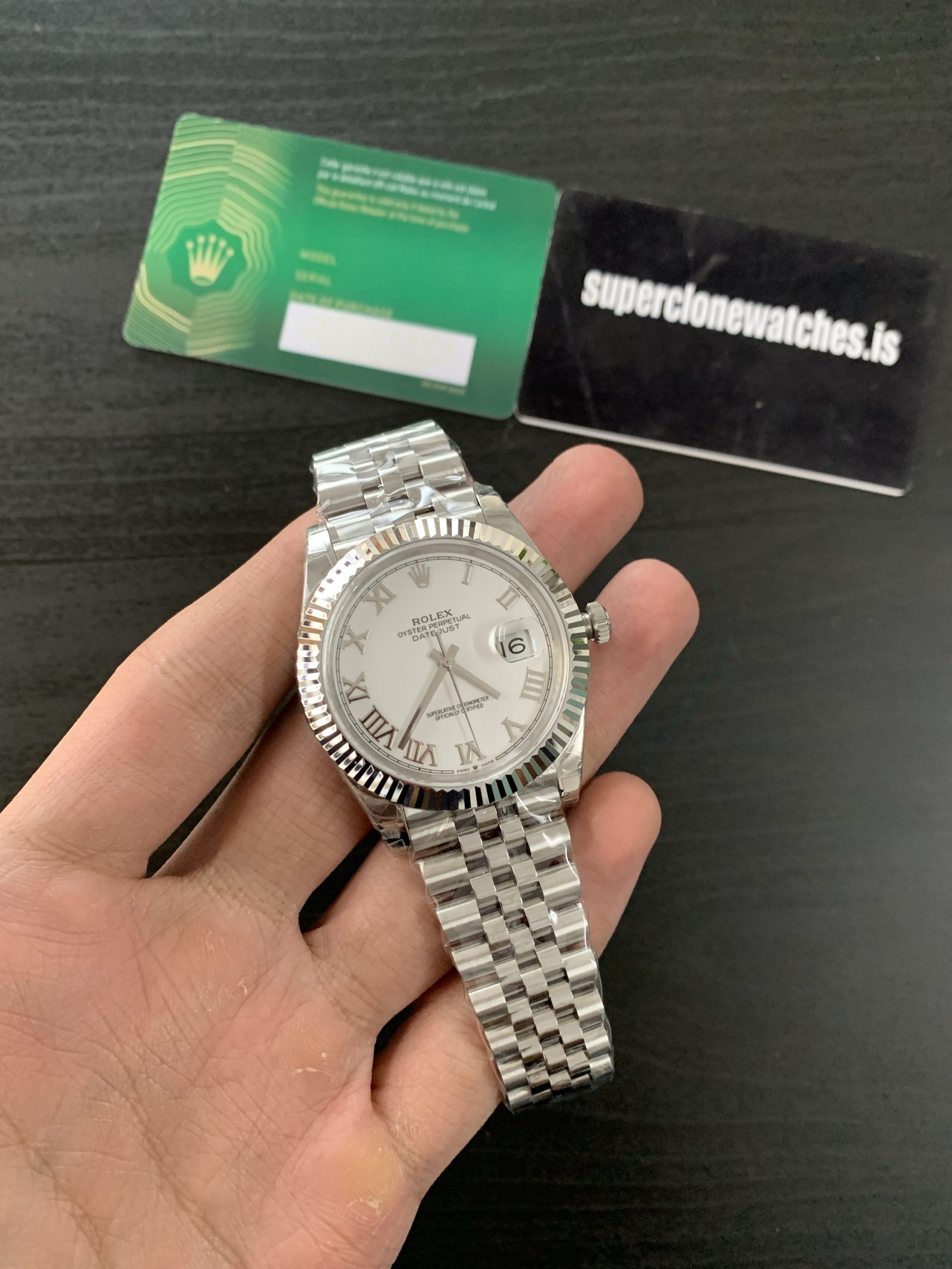 Rolex Datejust 41 White Dial Roman Numerals Mirror Master Copy