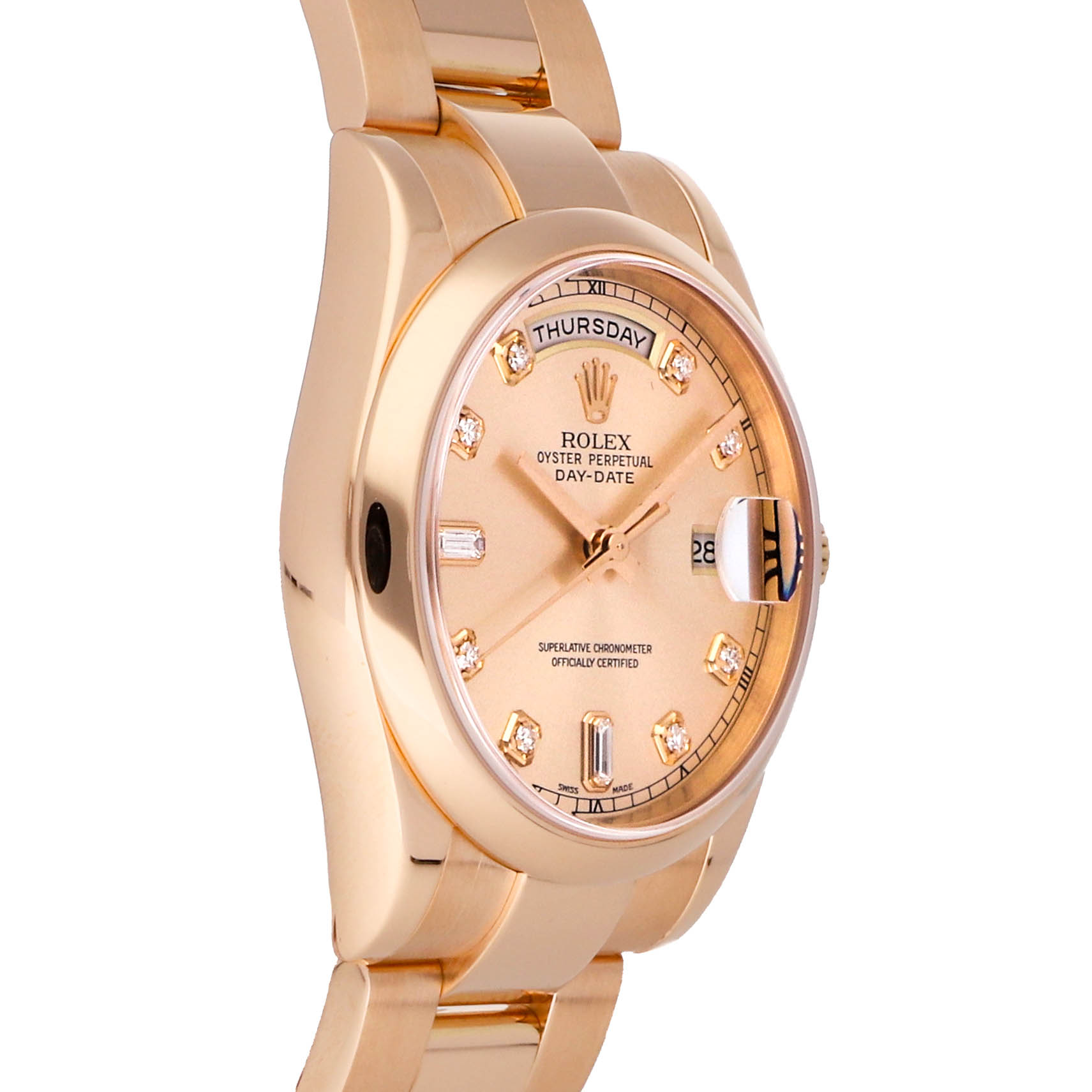 Rolex Super Clone Watch : Day-Date 118205 PNK RD BG OYS