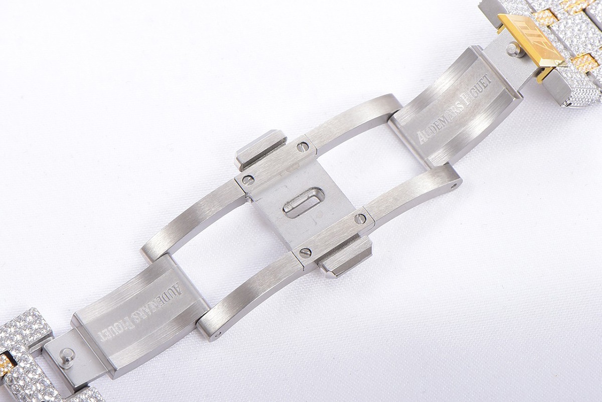 Audemars Piguet Royal Oak Selfwinding 41 mm, Yellow Gold/Silver/Gem Set Ref. 15400SR.OO.1220SR.01