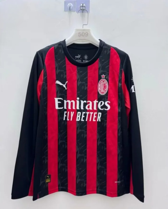 AC Milan Home Long Sleeve Man Jersey 25/26