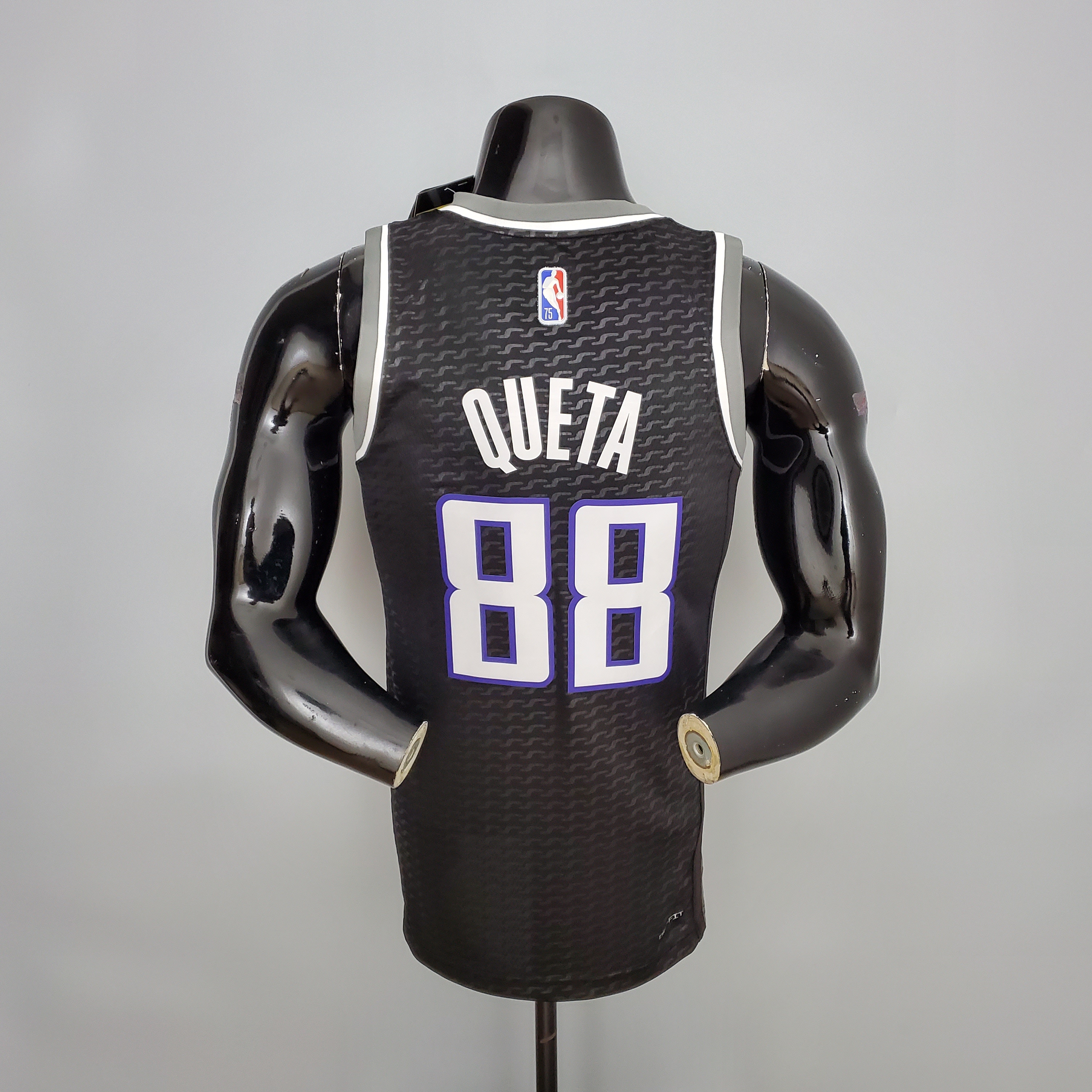 Neemias Queta Sacramento Kings 75th Anniversary Swingman Jersey Black