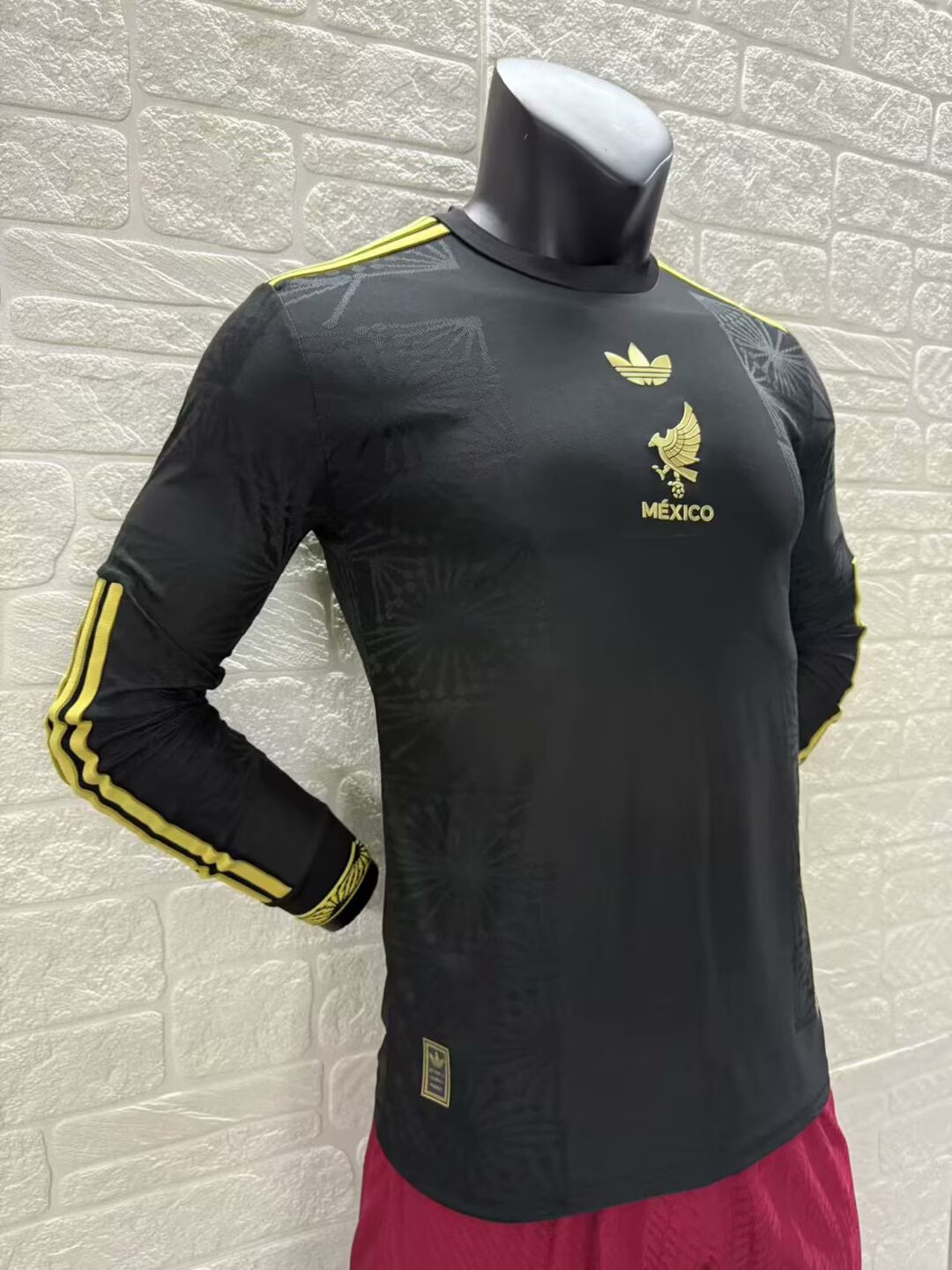 Mexico Gold Man Player Long Sleeve Jersey 25/26