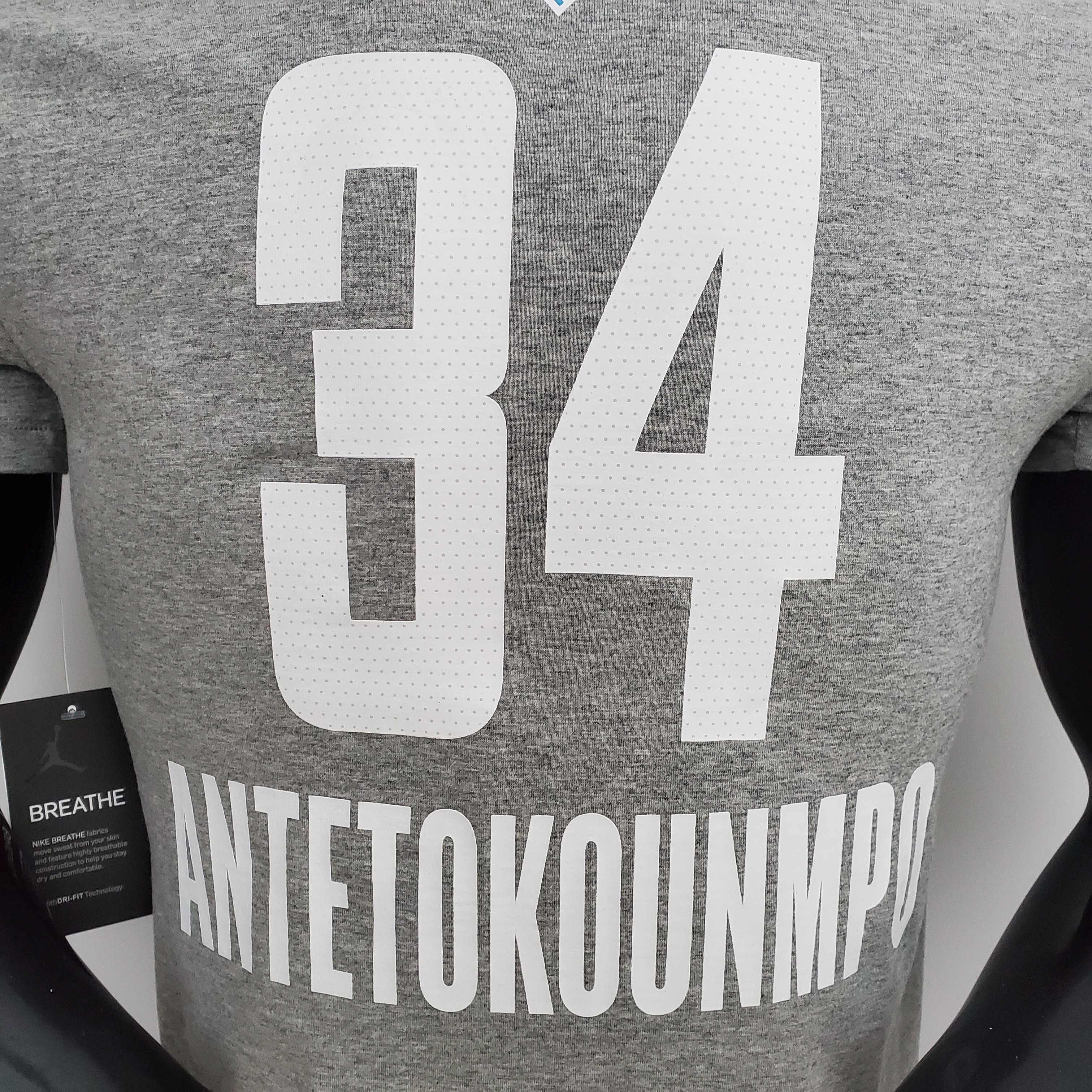 Giannis Antetokounmpo 2021 Olympics USA Team Gray Casual T-shirt