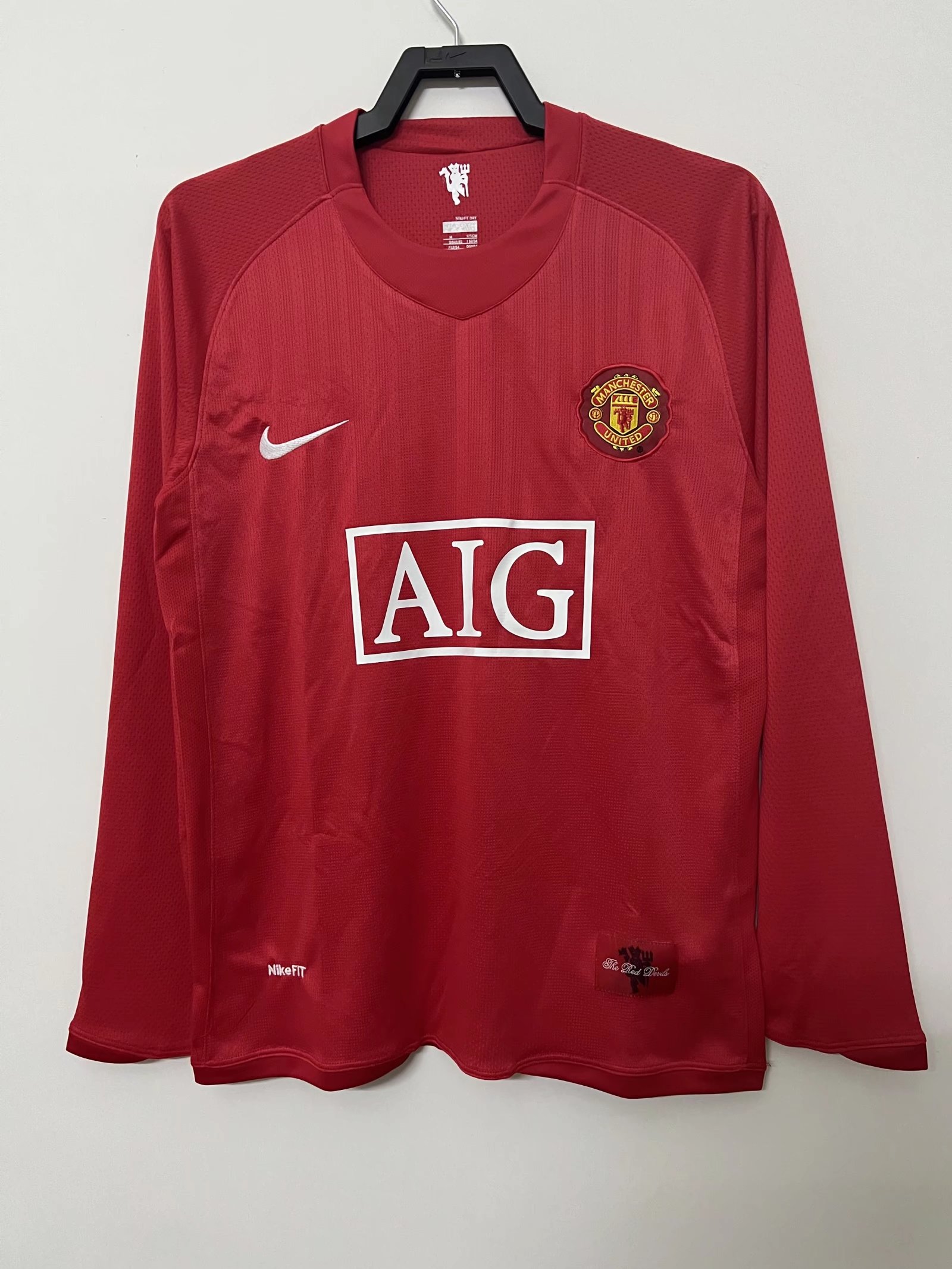 Manchester United Home Long Sleeve Retro Jersey 07/08