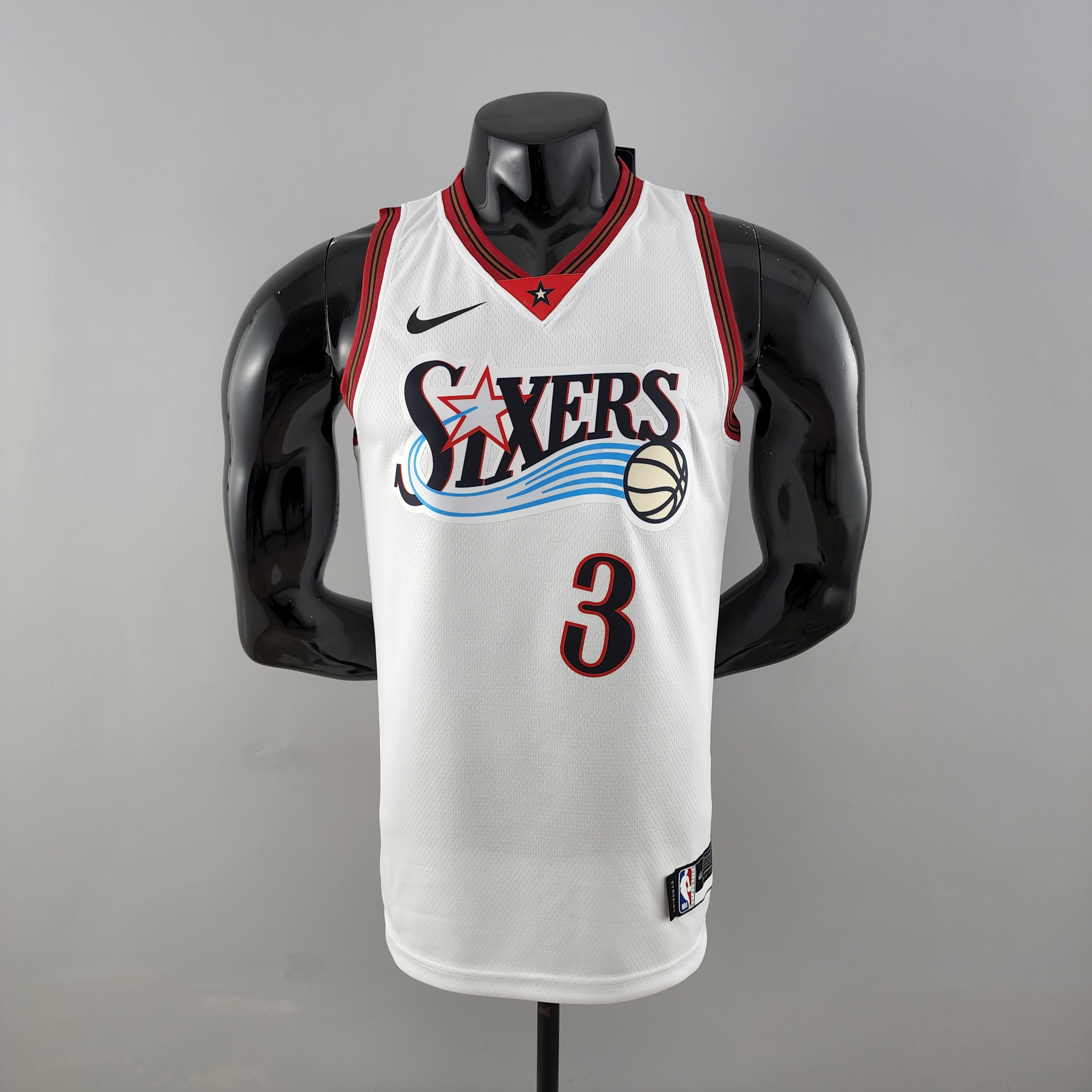 Allen Iverson Philadelphia 76ers Swingman Big Meteor White Retro Jersey