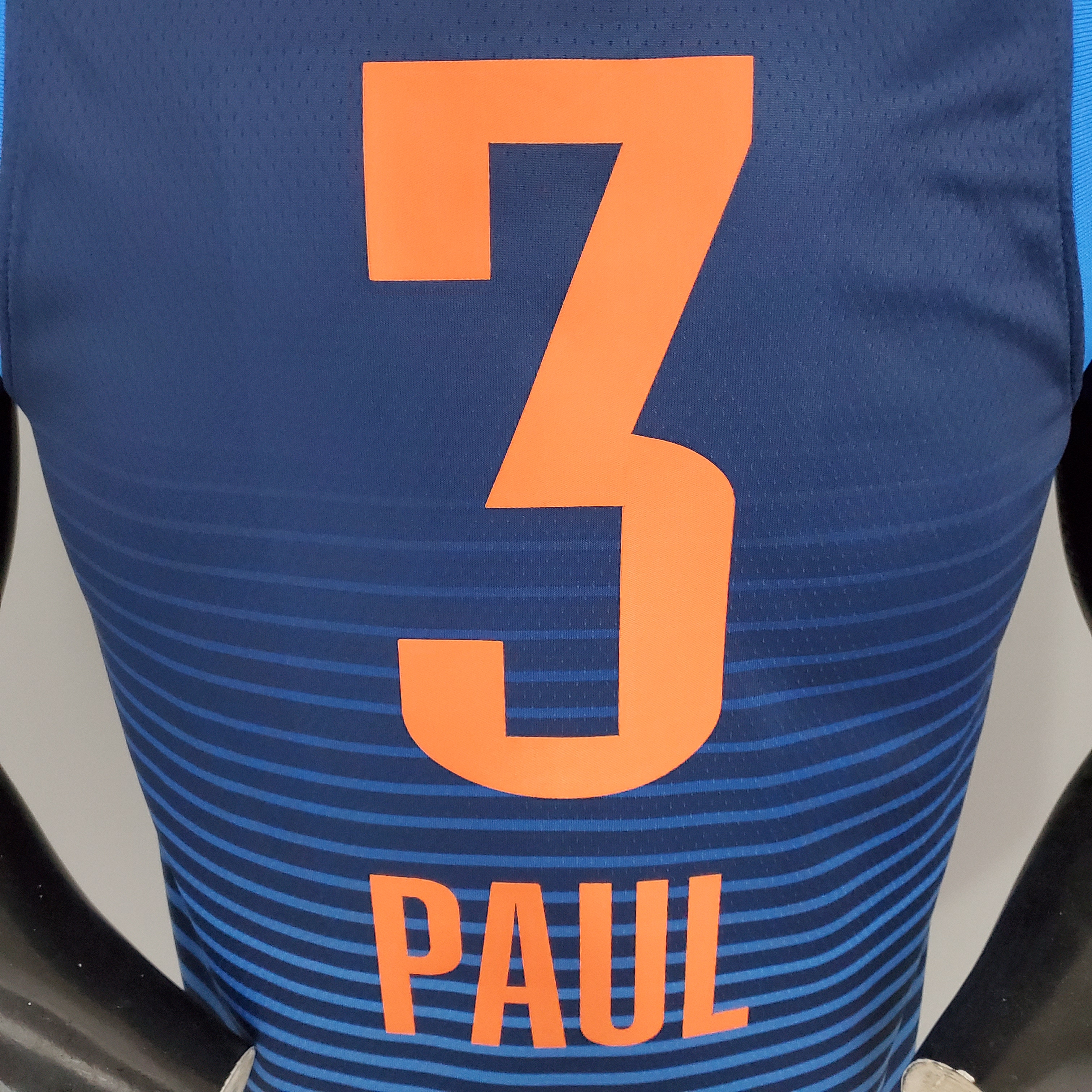 Chris Paul Oklahoma City Thunder Swingman Jersey Stripes Blue