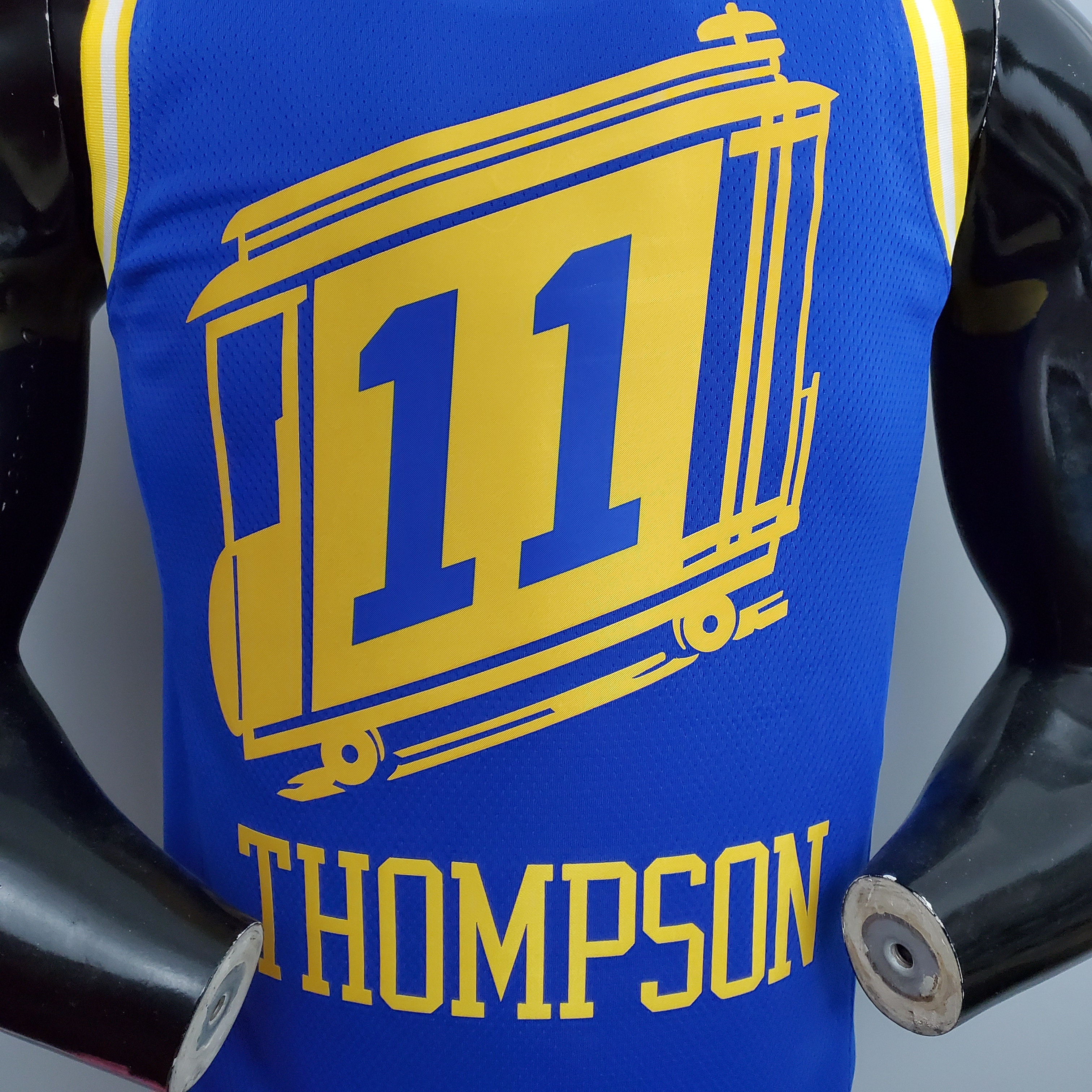 Klay Thompson Golden State Warriors Tram Version Swingman Jersey Blue