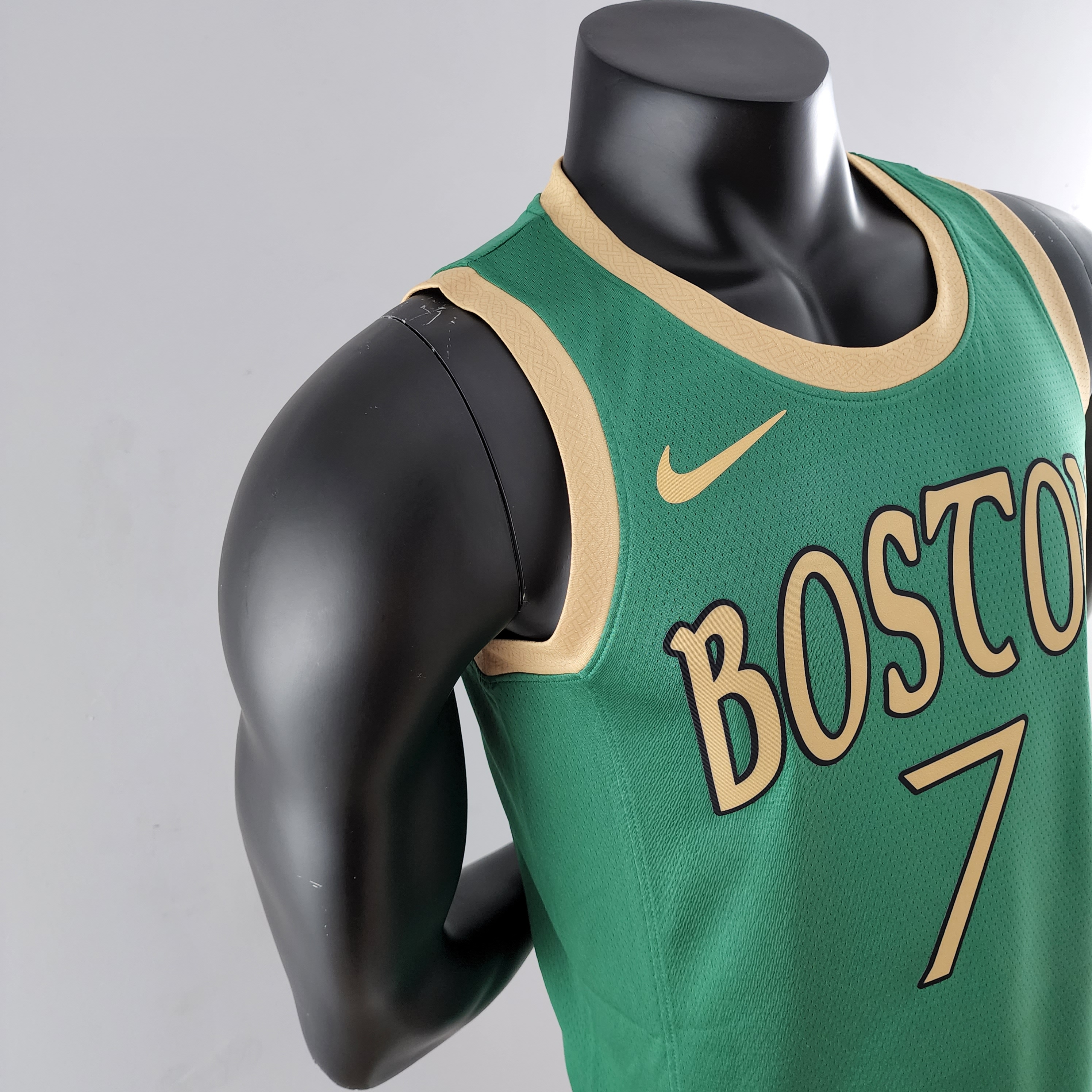 Jaylen Brown Boston Celtics Platinum City Edition Green Swingman Jersey 2020