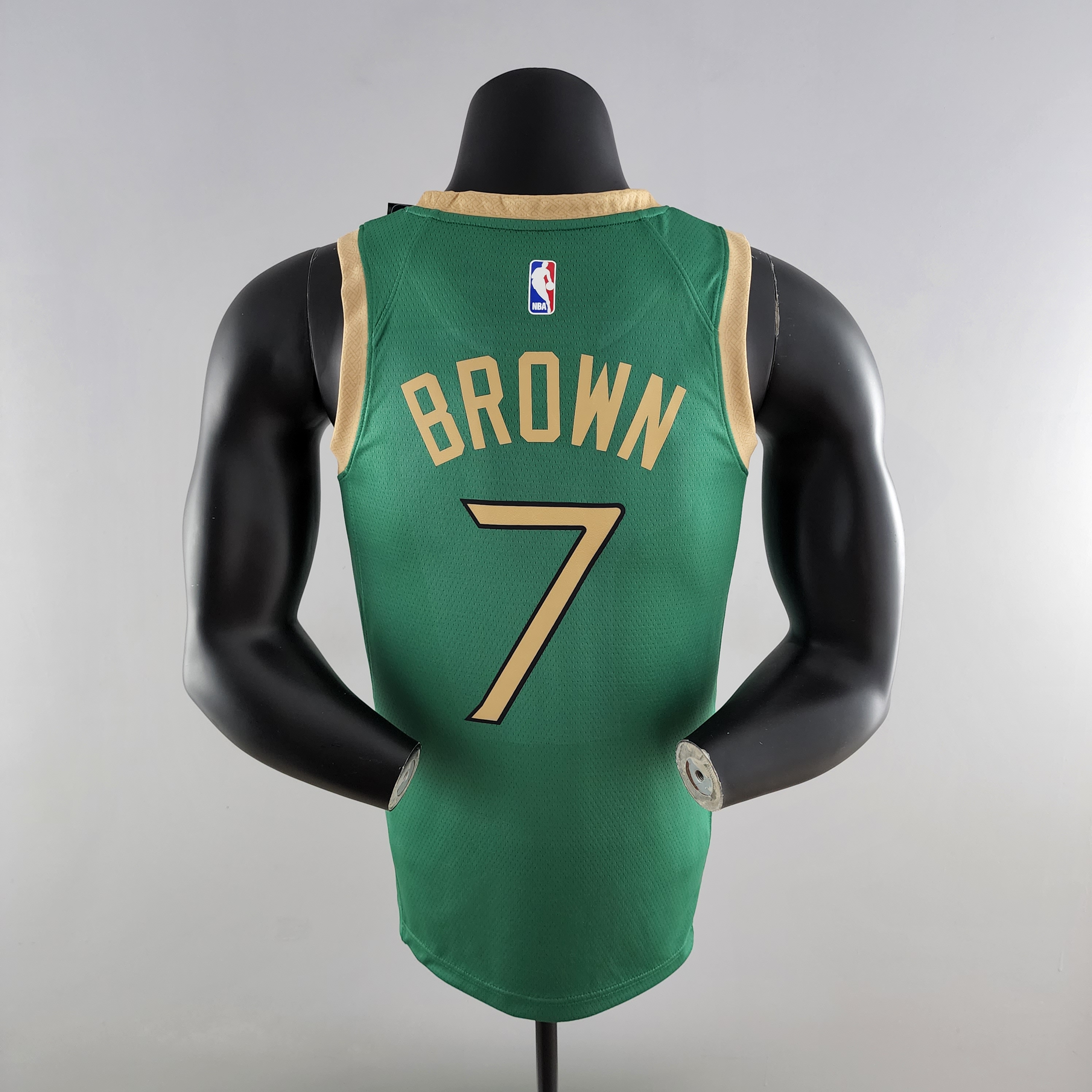 Jaylen Brown Boston Celtics Platinum City Edition Green Swingman Jersey 2020