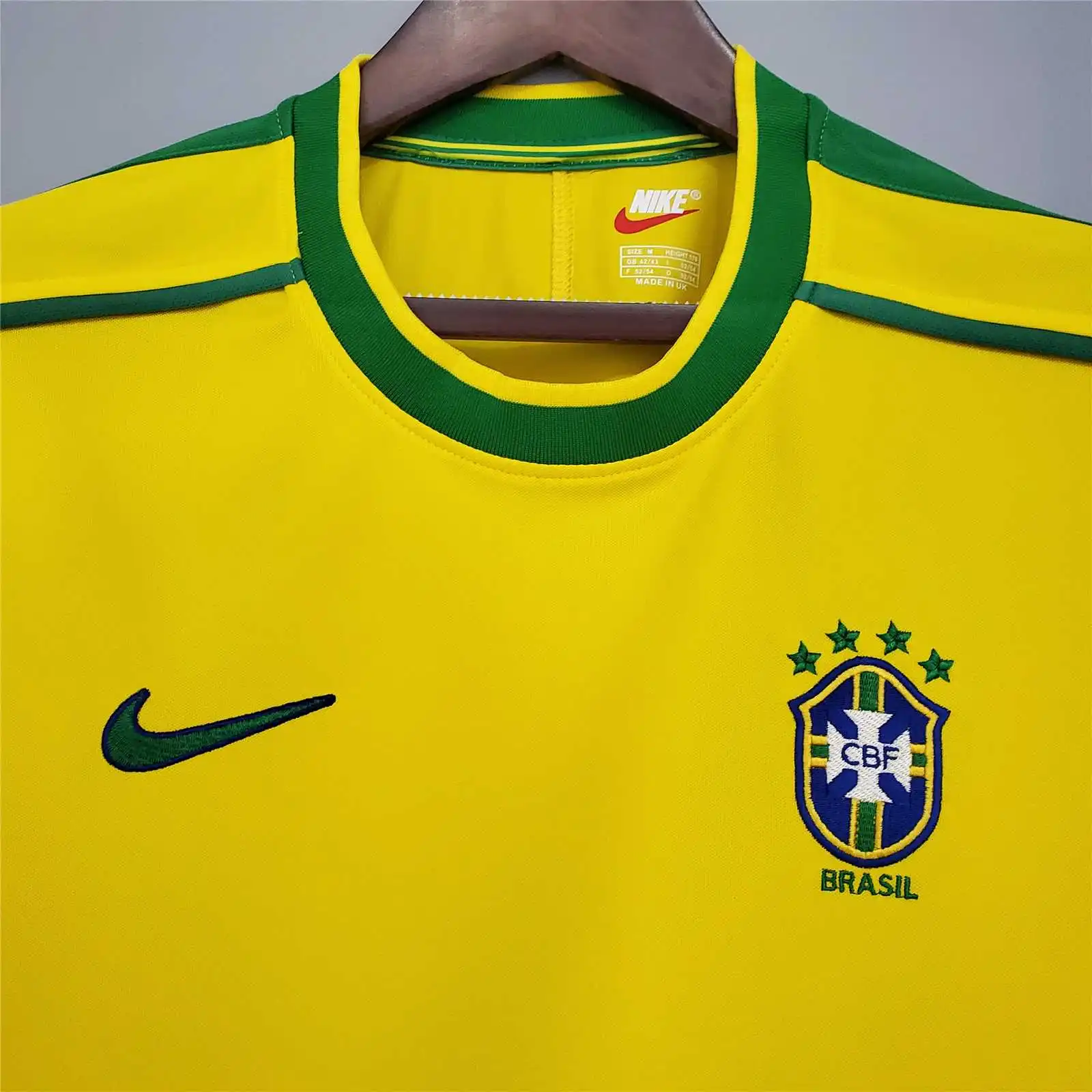 Brazil Retro Jersey Home World Cup 1998