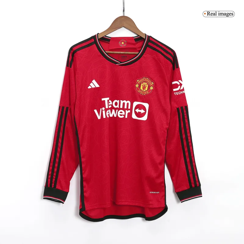 23-24 Manchester United Home Long Sleeve Jersey