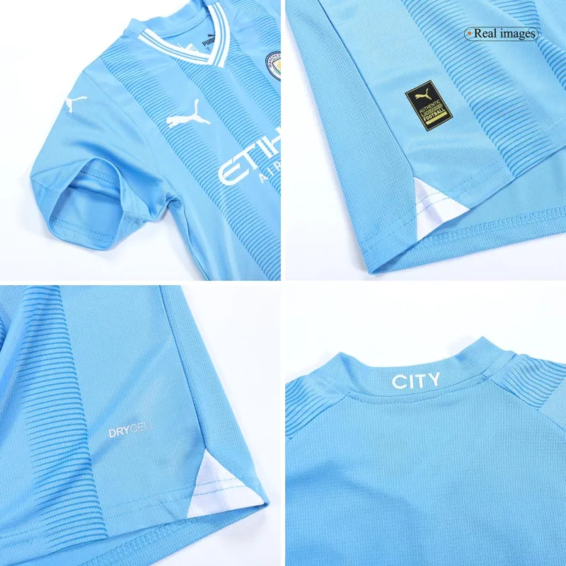 2023/24 Kids Manchester City Home Jersey Kit