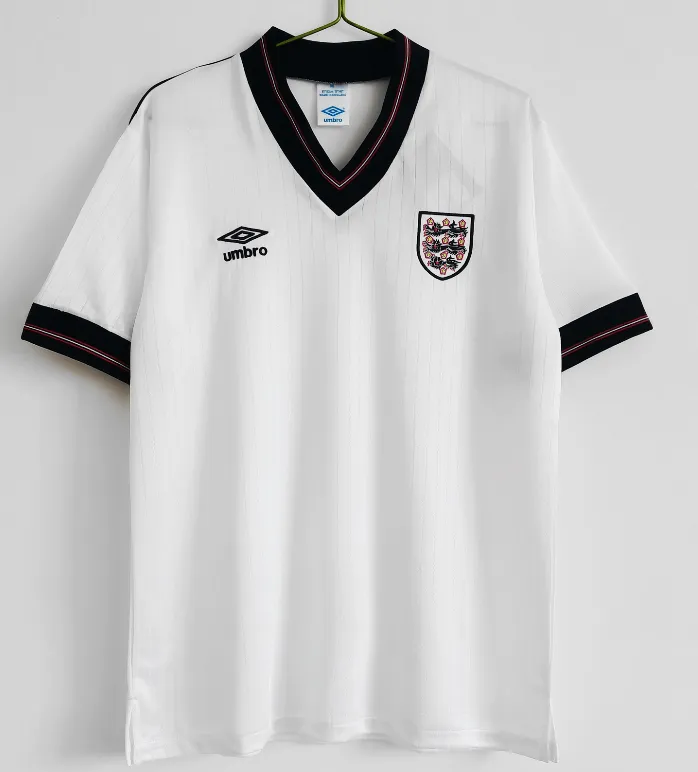1984/87 England Retro Soccer Jersey Home Replica