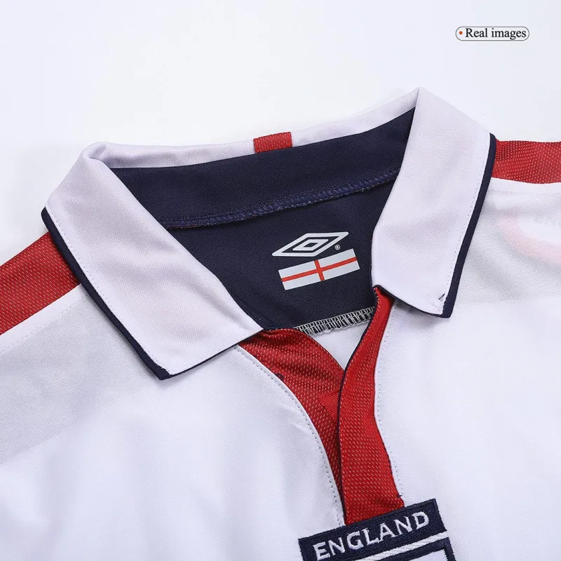 2004 England Retro Jersey Home Replica Euro Cup