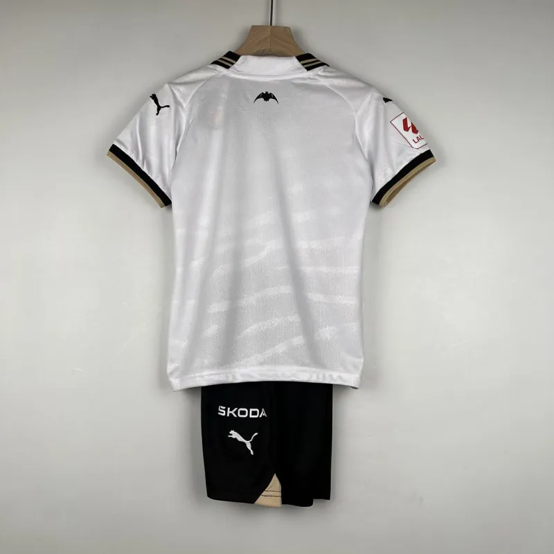 Kids Valencia 2023/24 Home Kit Jersey+Shorts