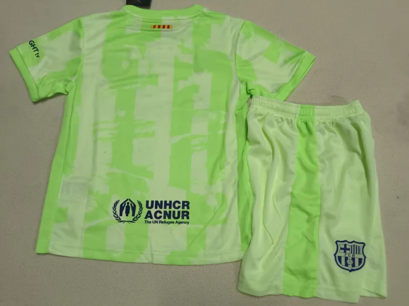 2024-25 Kids Barcelona Third Kit(Jersey+Short) Without Spofity Text