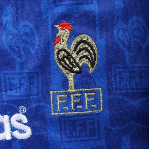 1996 France Retro Jersey Home Euro Cup