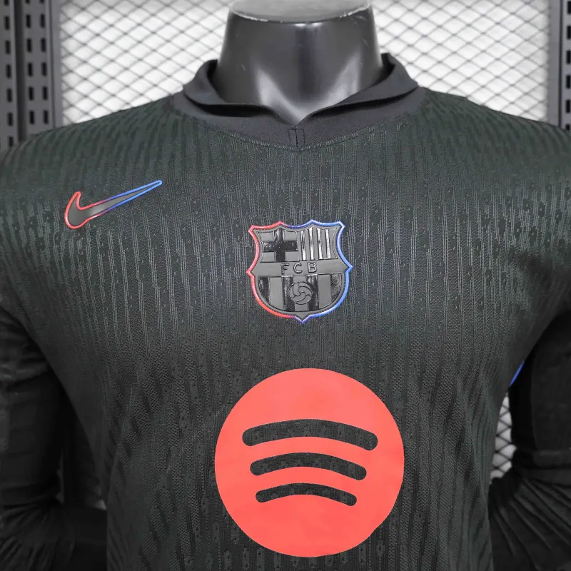24-25 Barcelona Away Long Sleeve Kit Player Version Shirt Soccer Jersey