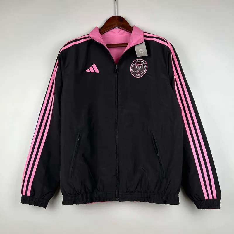 2023-2024 Inter Miami Reversible Windbreaker(black-pink)Soccer Jersey 1:1 Thai Quality